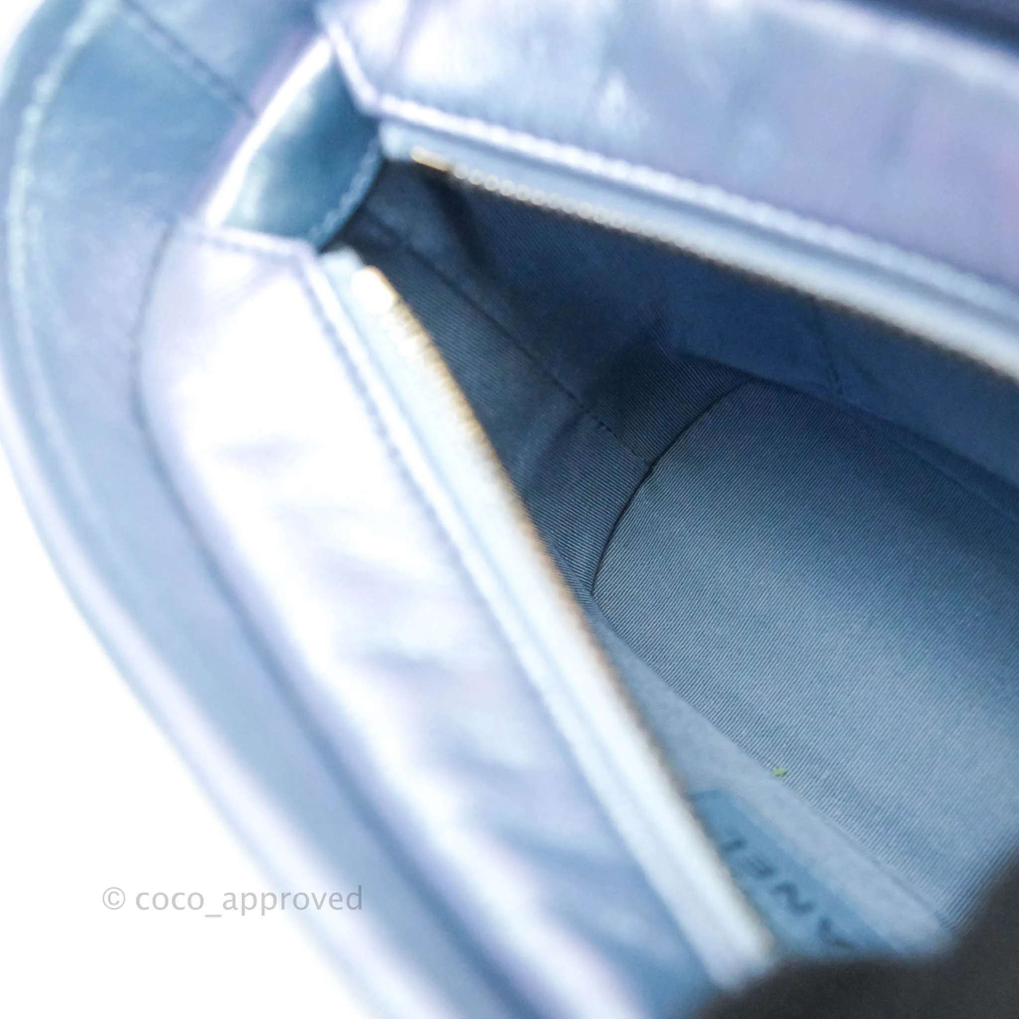Chanel Small Gabrielle Hobo Iridescent Blue Mixed Hardware