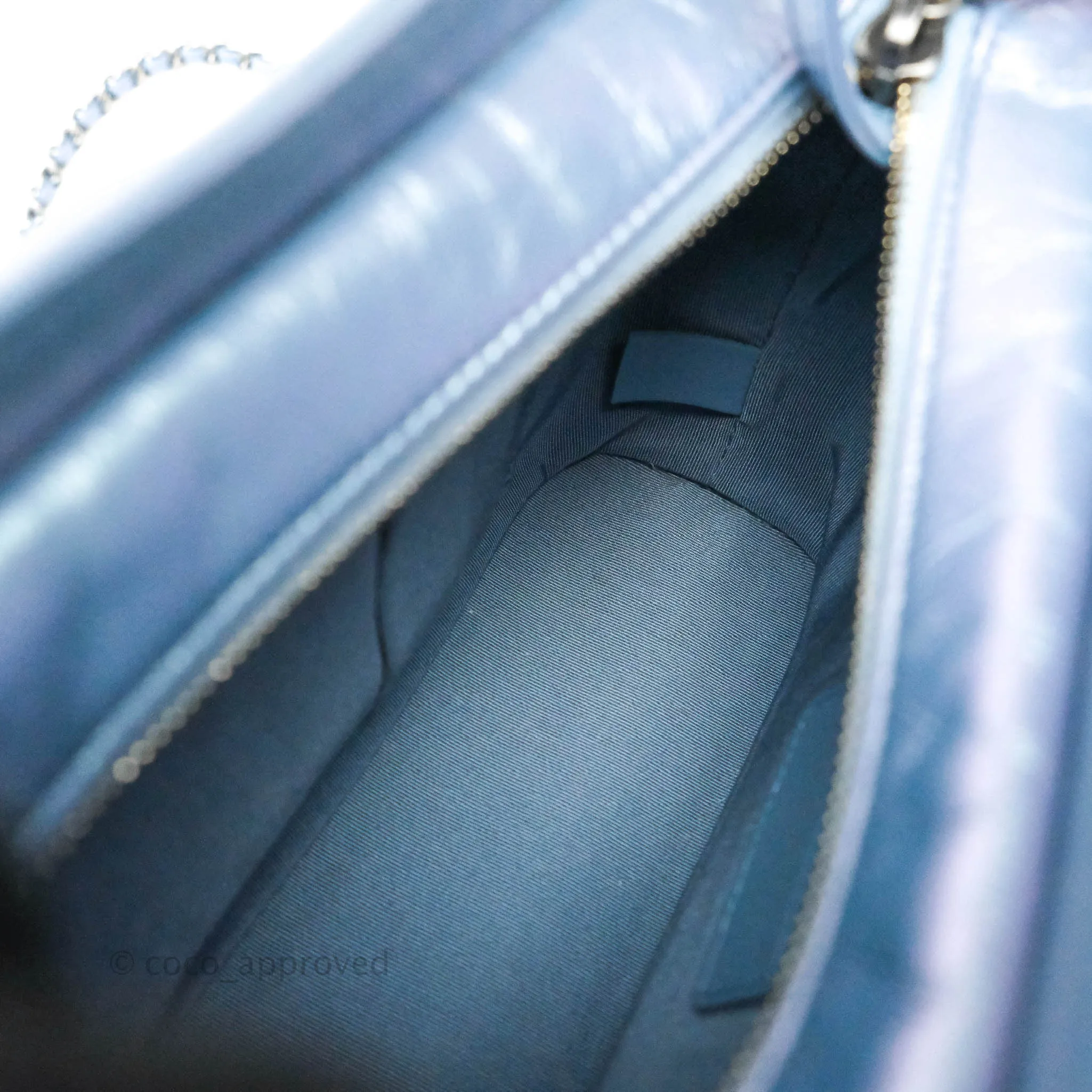 Chanel Small Gabrielle Hobo Iridescent Blue Mixed Hardware
