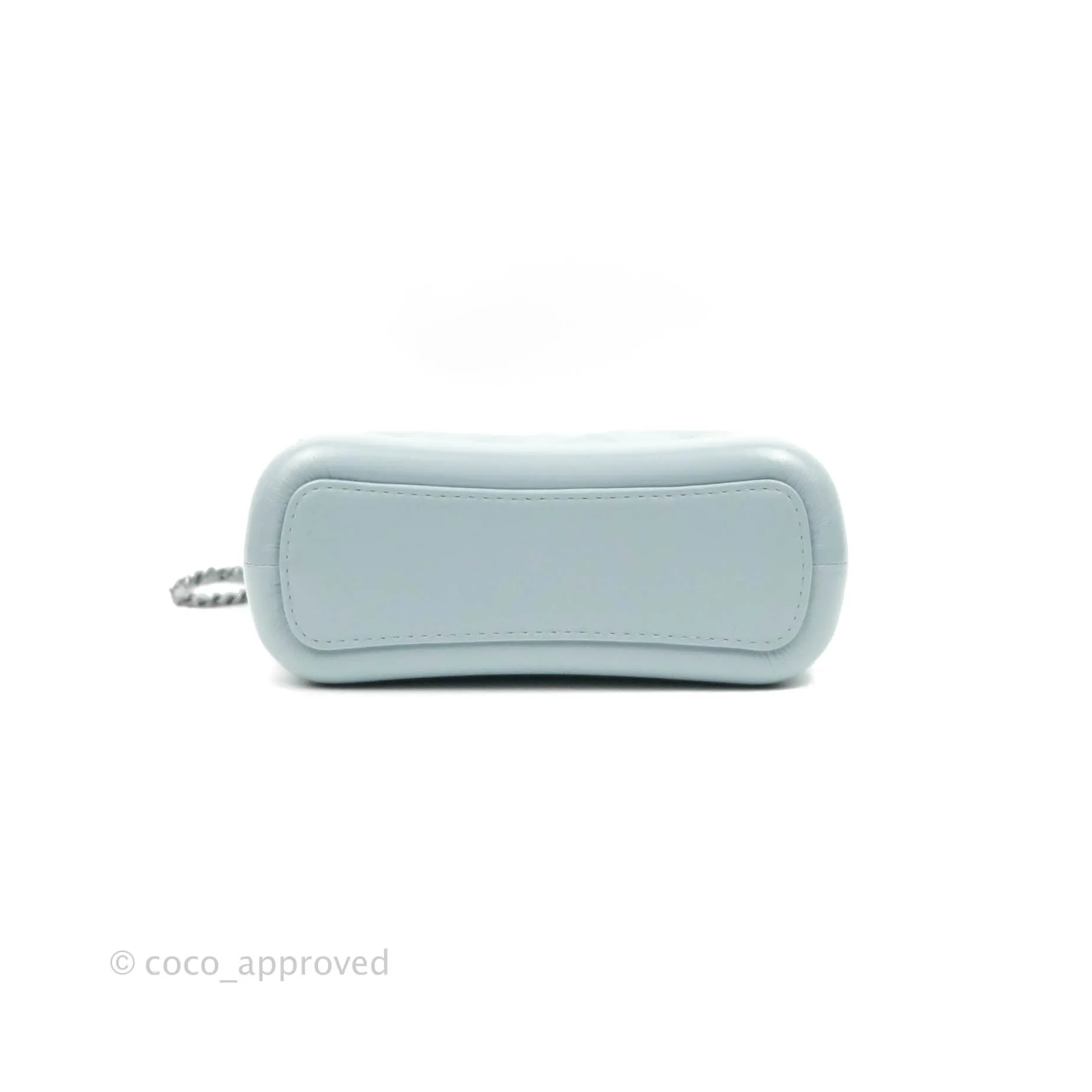 Chanel Small Gabrielle Hobo Light Blue Grey Aged Calfskin Mixed Hardware