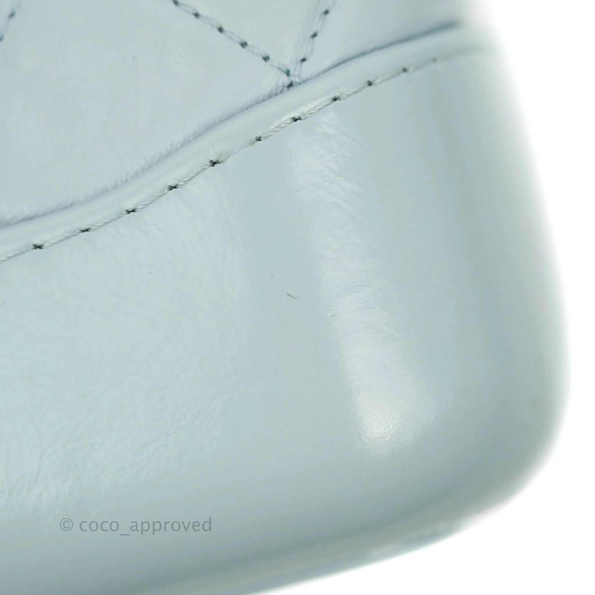 Chanel Small Gabrielle Hobo Light Blue Grey Aged Calfskin Mixed Hardware