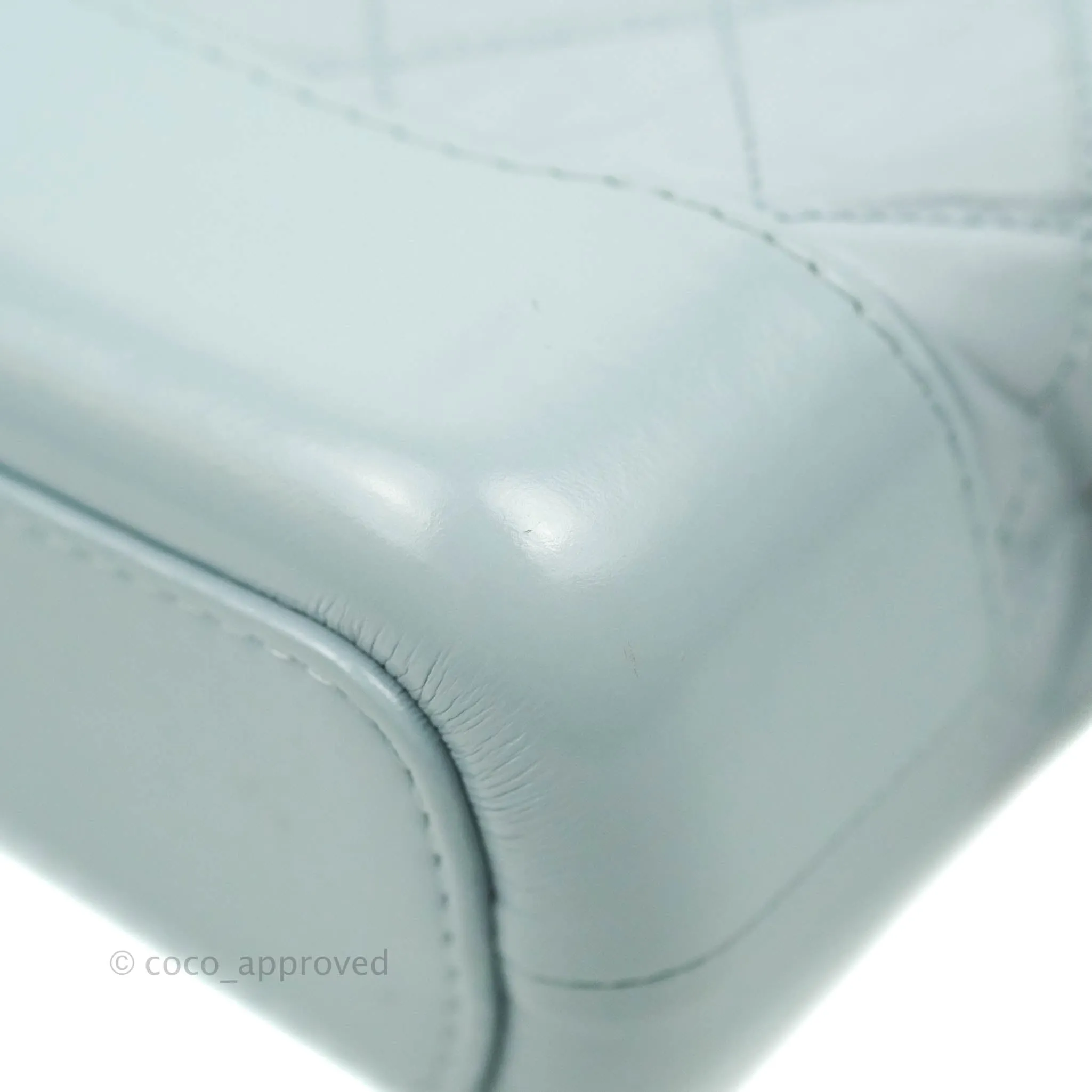 Chanel Small Gabrielle Hobo Light Blue Grey Aged Calfskin Mixed Hardware
