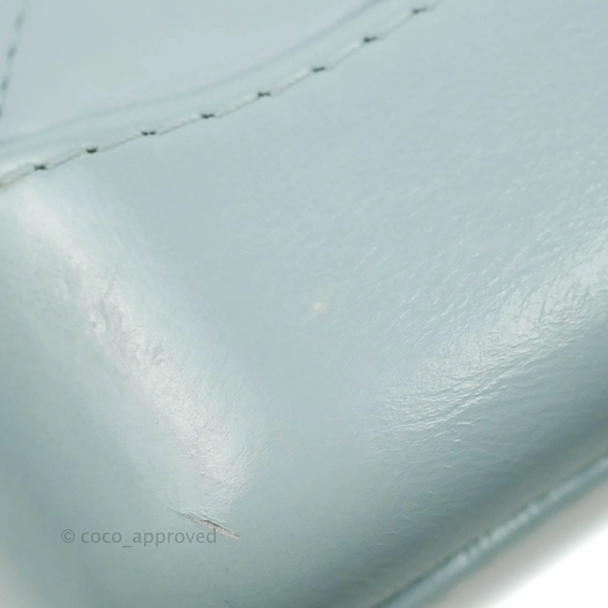 Chanel Small Gabrielle Hobo Light Blue Grey Aged Calfskin Mixed Hardware
