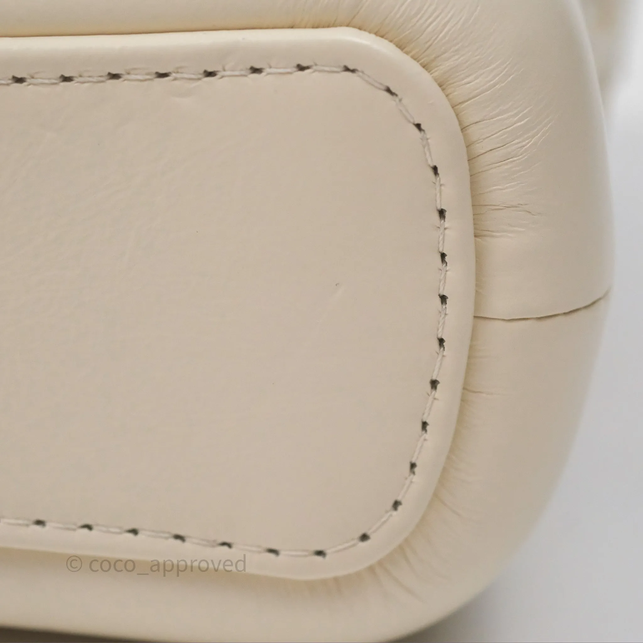 Chanel Small Gabrielle Hobo Quilted Ivory Tweed Aged Calfskin