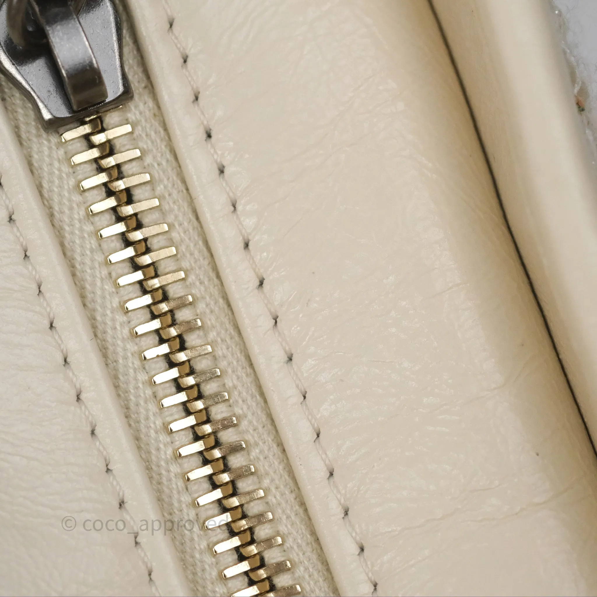 Chanel Small Gabrielle Hobo Quilted Ivory Tweed Aged Calfskin