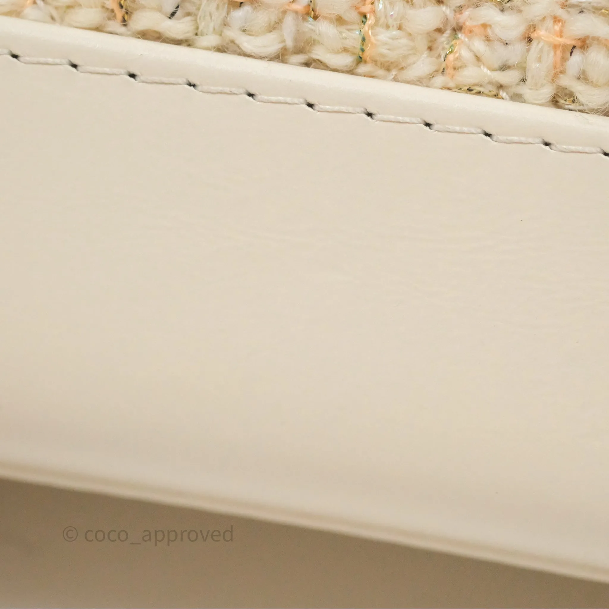 Chanel Small Gabrielle Hobo Quilted Ivory Tweed Aged Calfskin