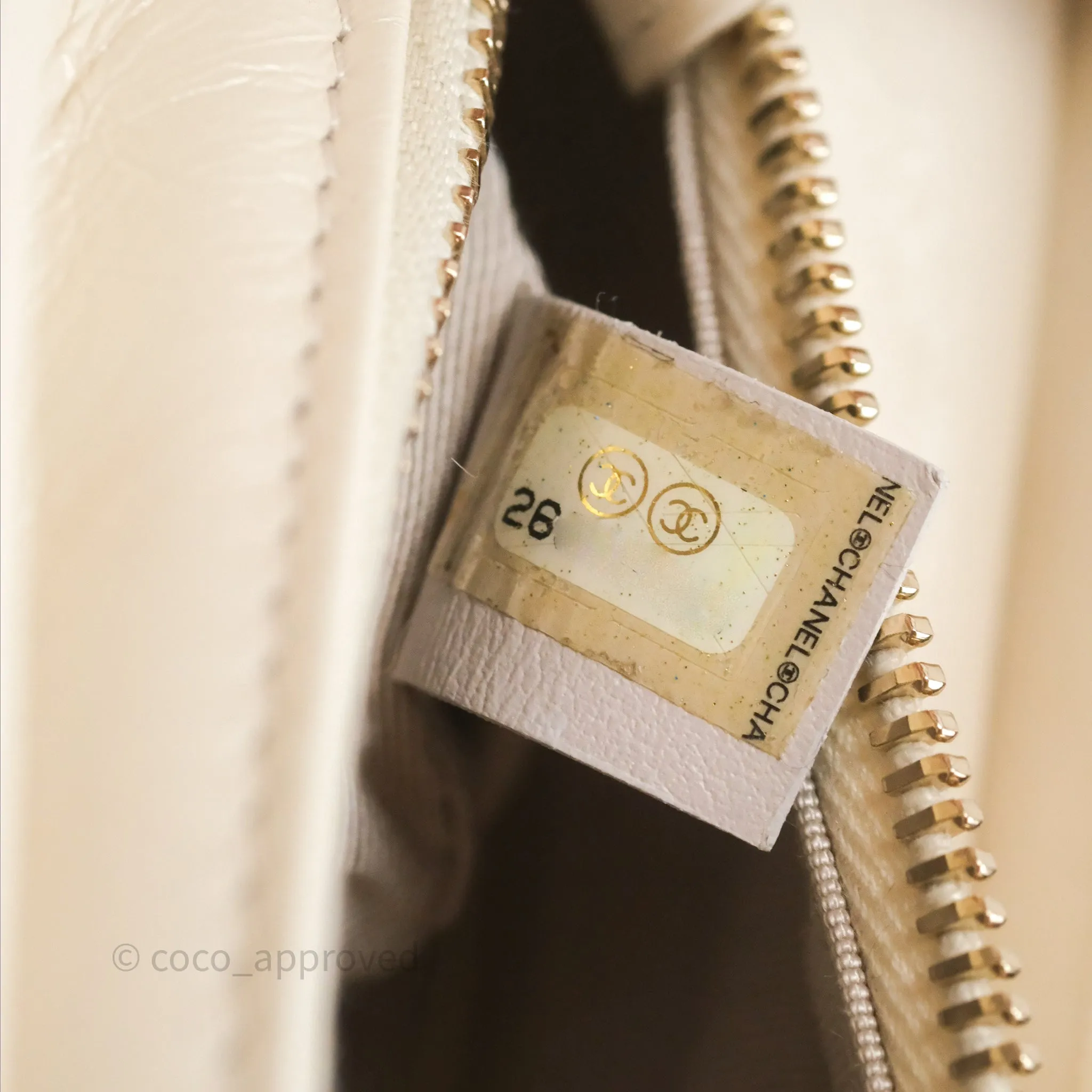 Chanel Small Gabrielle Hobo Quilted Ivory Tweed Aged Calfskin