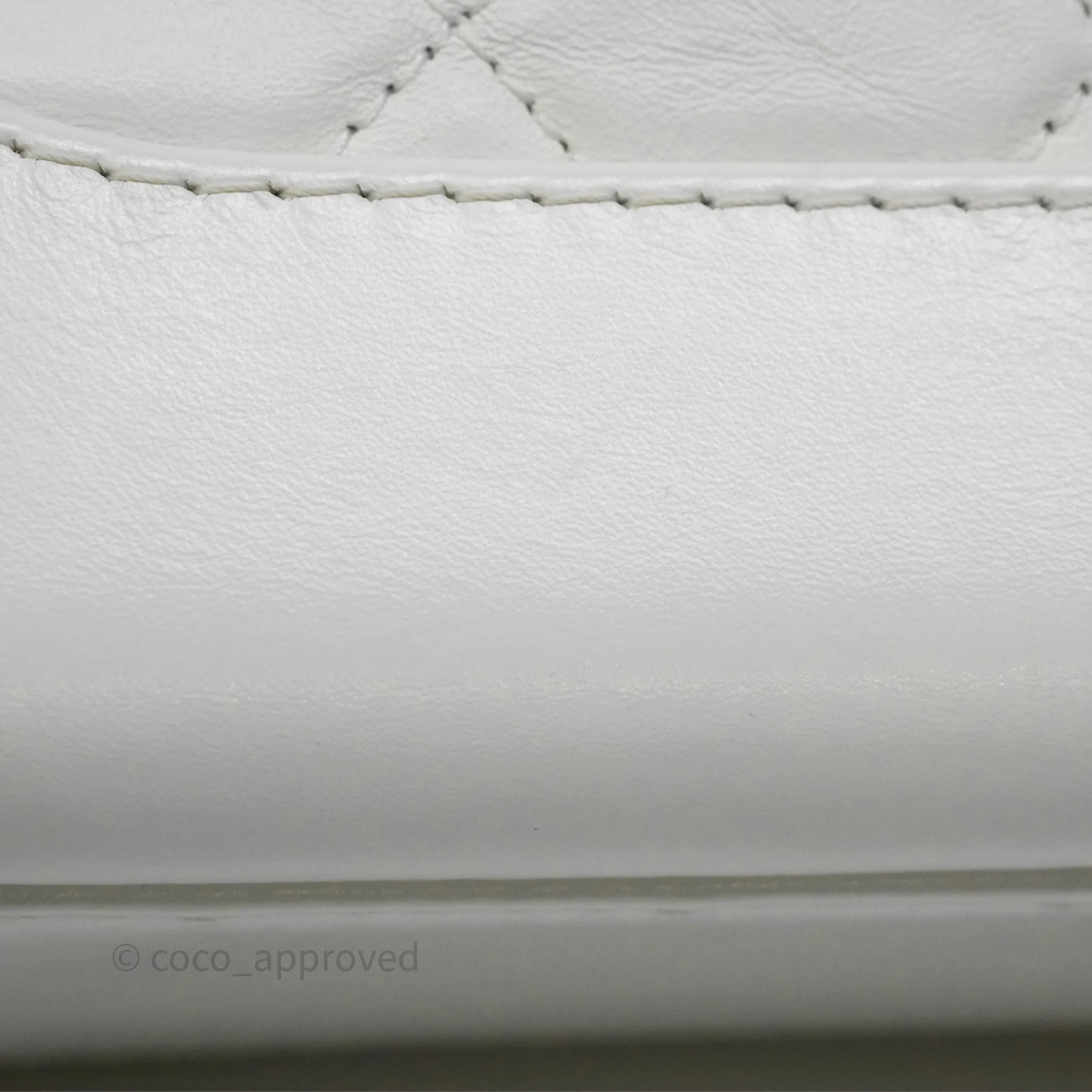 Chanel Small Gabrielle Hobo Quilted White Aged Calfskin