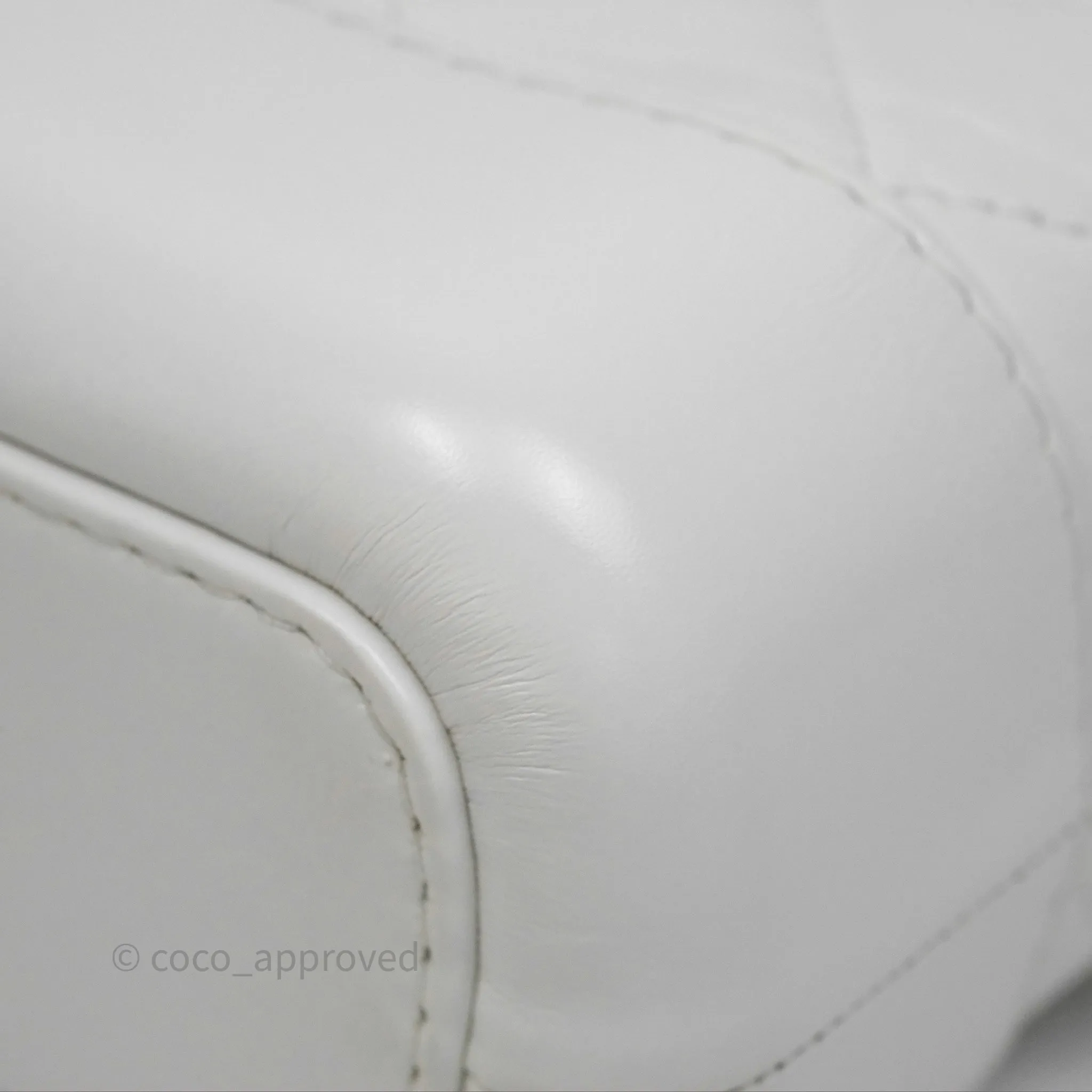 Chanel Small Gabrielle Hobo Quilted White Aged Calfskin