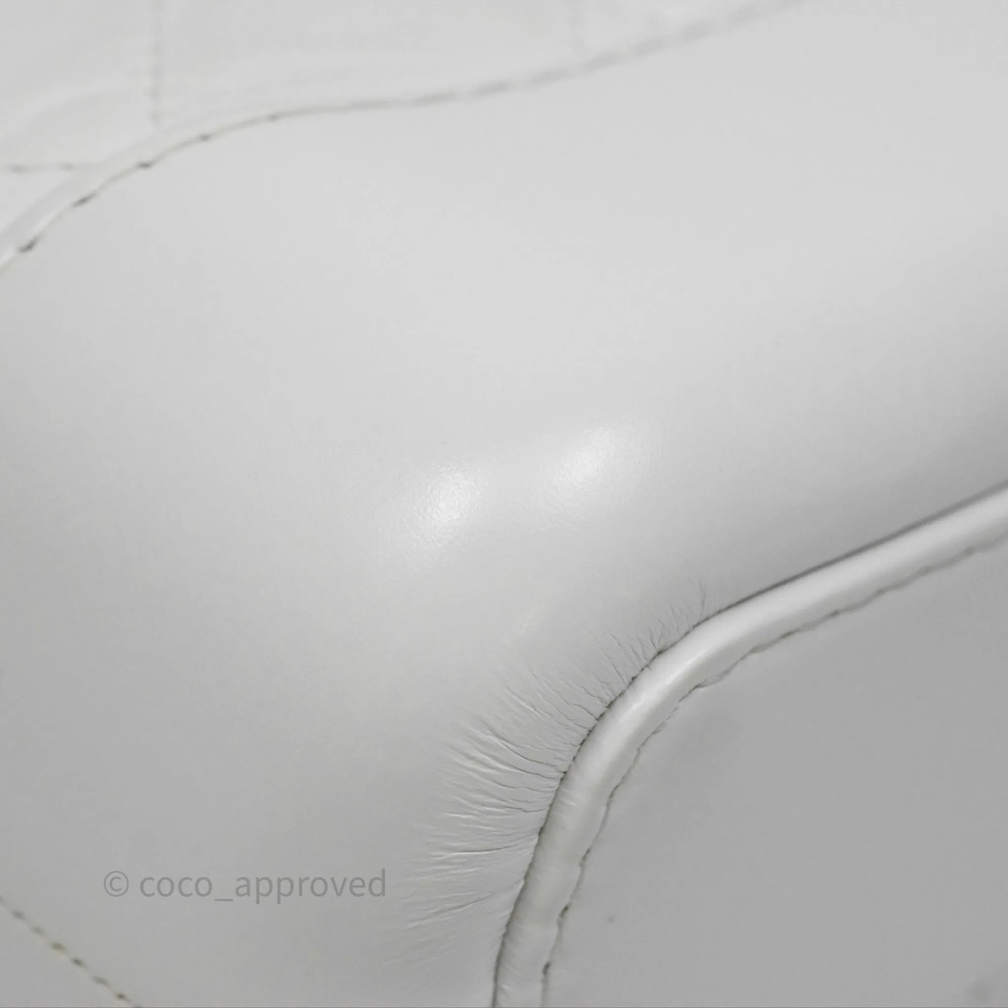 Chanel Small Gabrielle Hobo Quilted White Aged Calfskin