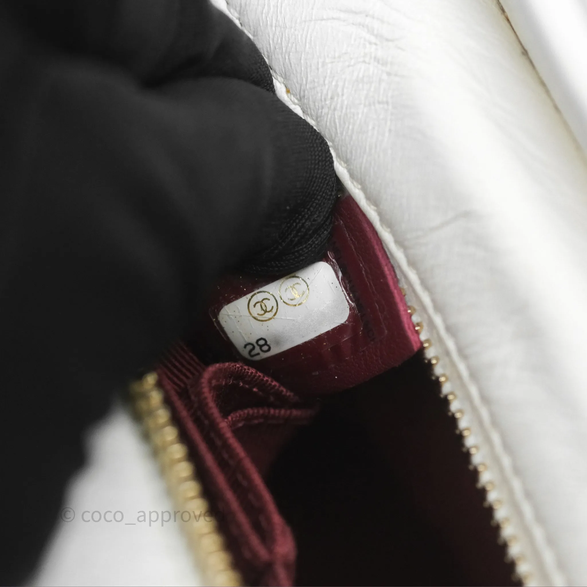 Chanel Small Gabrielle Hobo Quilted White Aged Calfskin