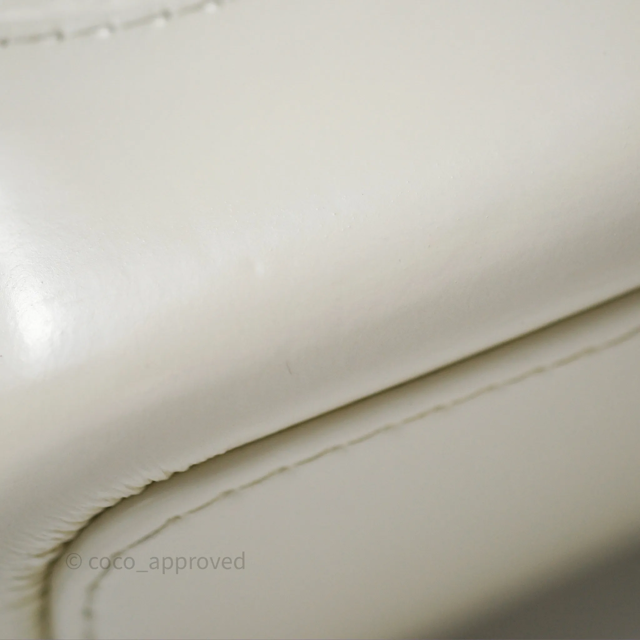Chanel Small Gabrielle Hobo White Patent Goatskin Mixed Hardware