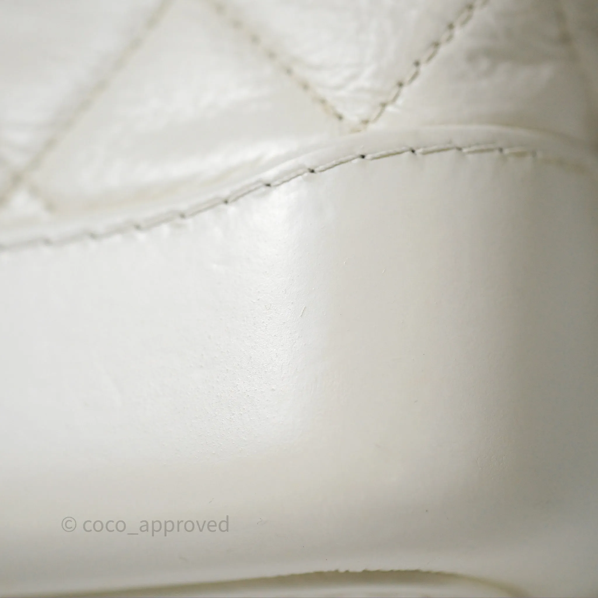 Chanel Small Gabrielle Hobo White Patent Goatskin Mixed Hardware
