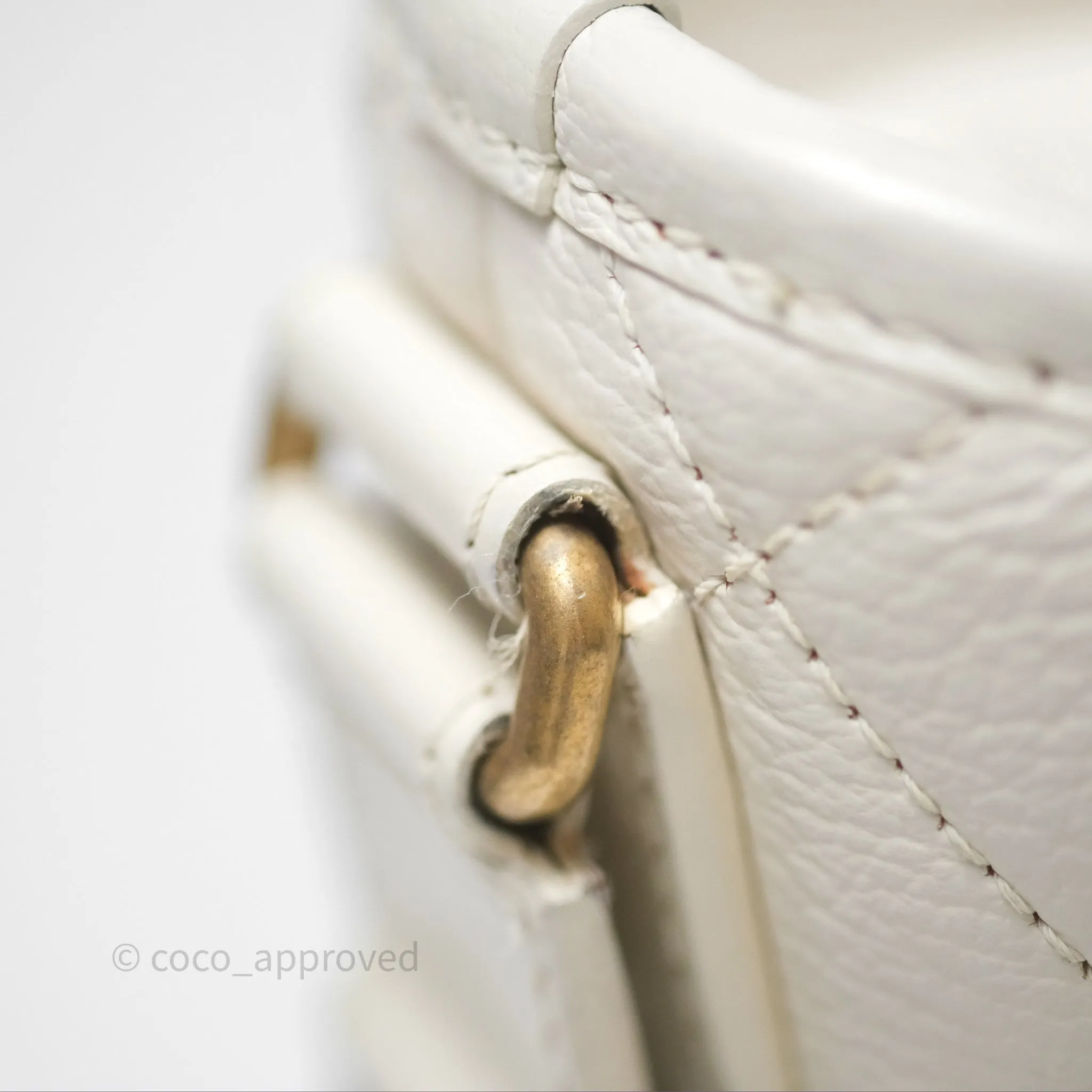 Chanel Small Gabrielle Hobo White Patent Goatskin Mixed Hardware