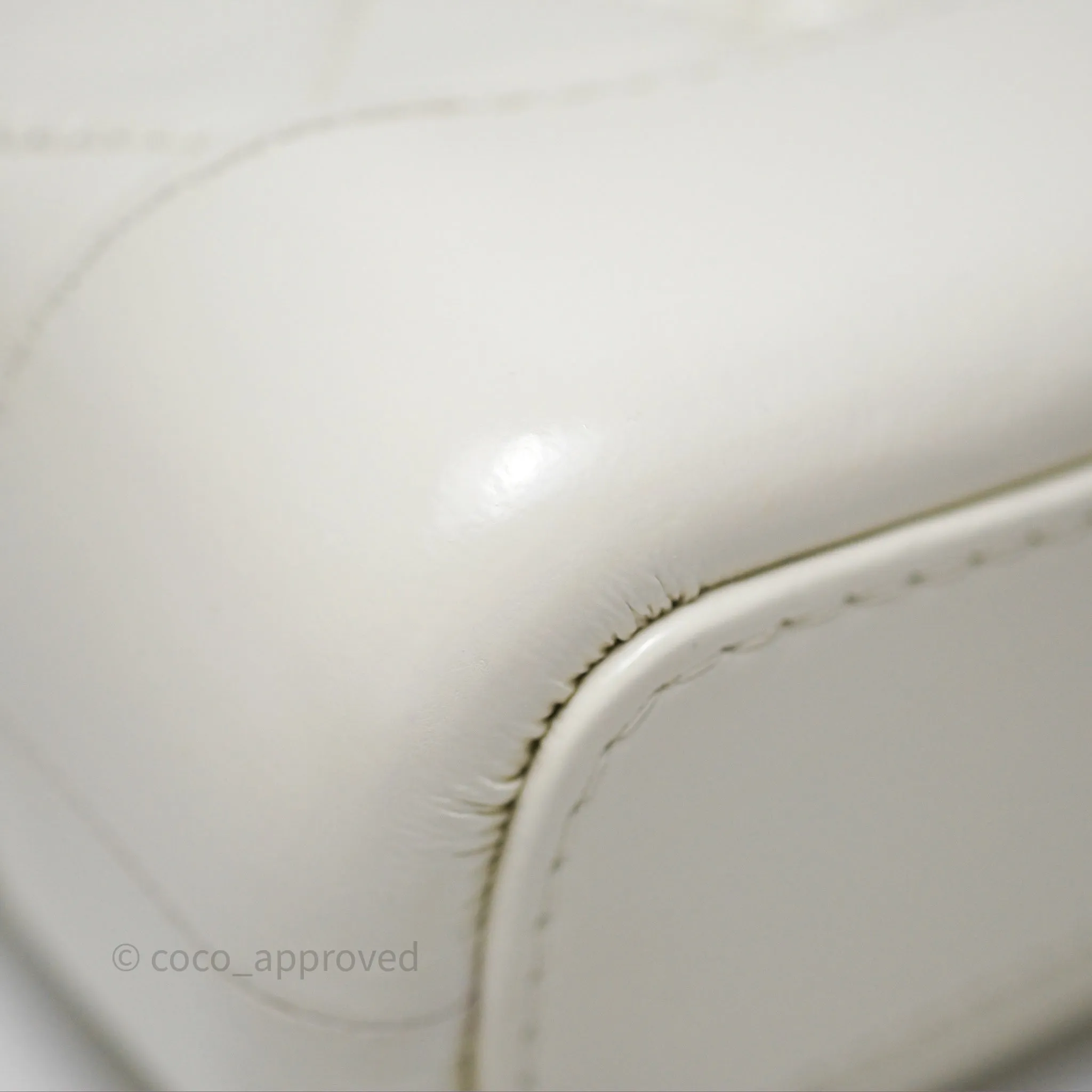 Chanel Small Gabrielle Hobo White Patent Goatskin Mixed Hardware