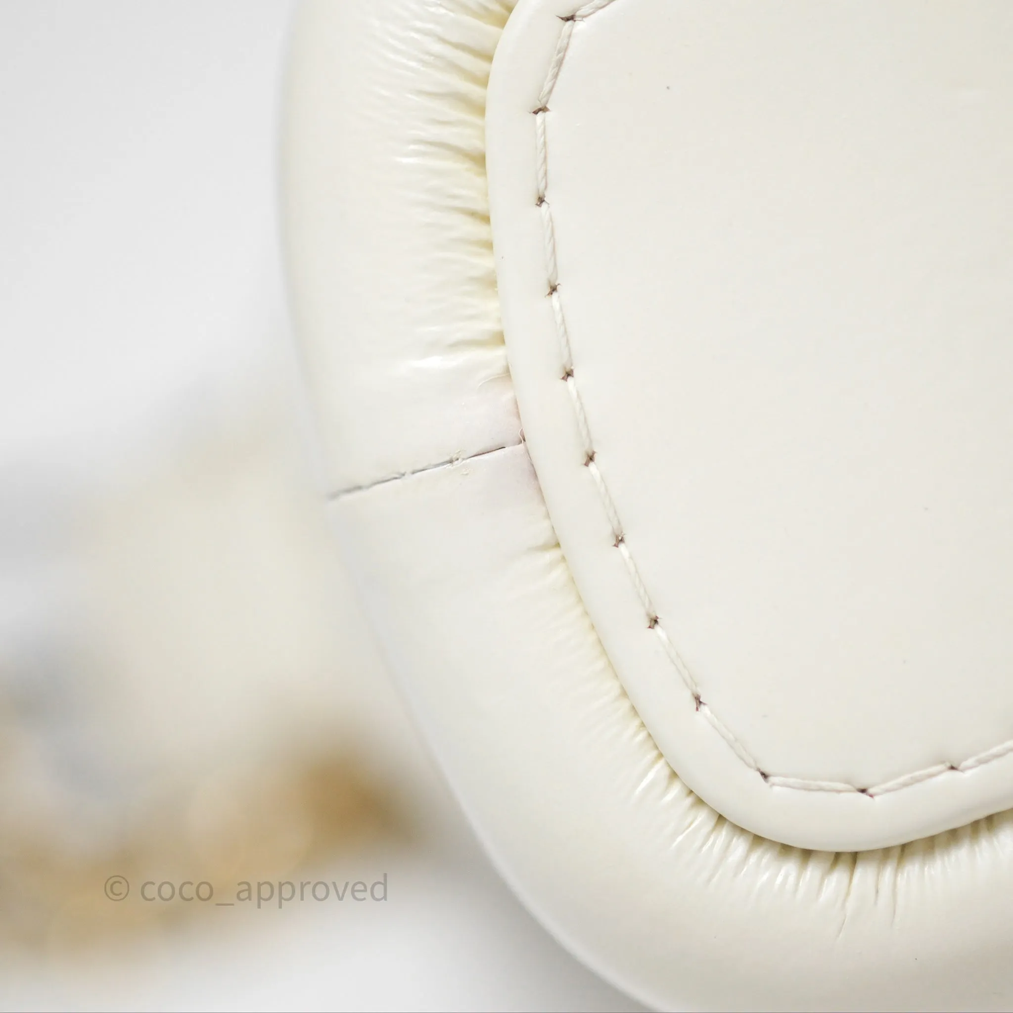 Chanel Small Gabrielle Hobo White Patent Goatskin Mixed Hardware