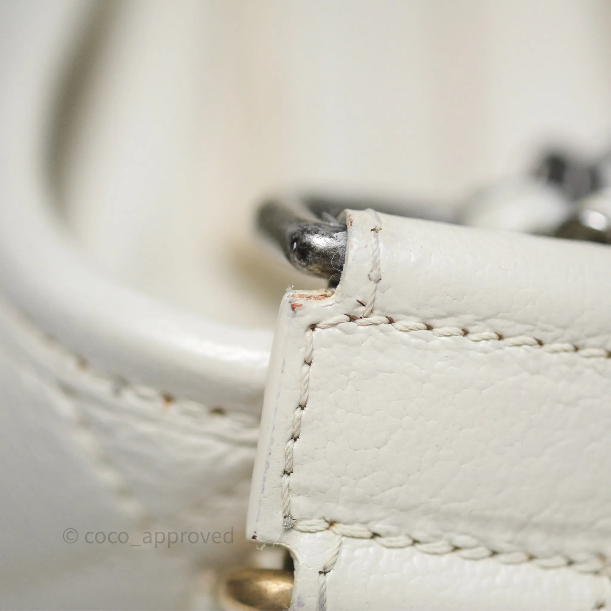 Chanel Small Gabrielle Hobo White Patent Goatskin Mixed Hardware
