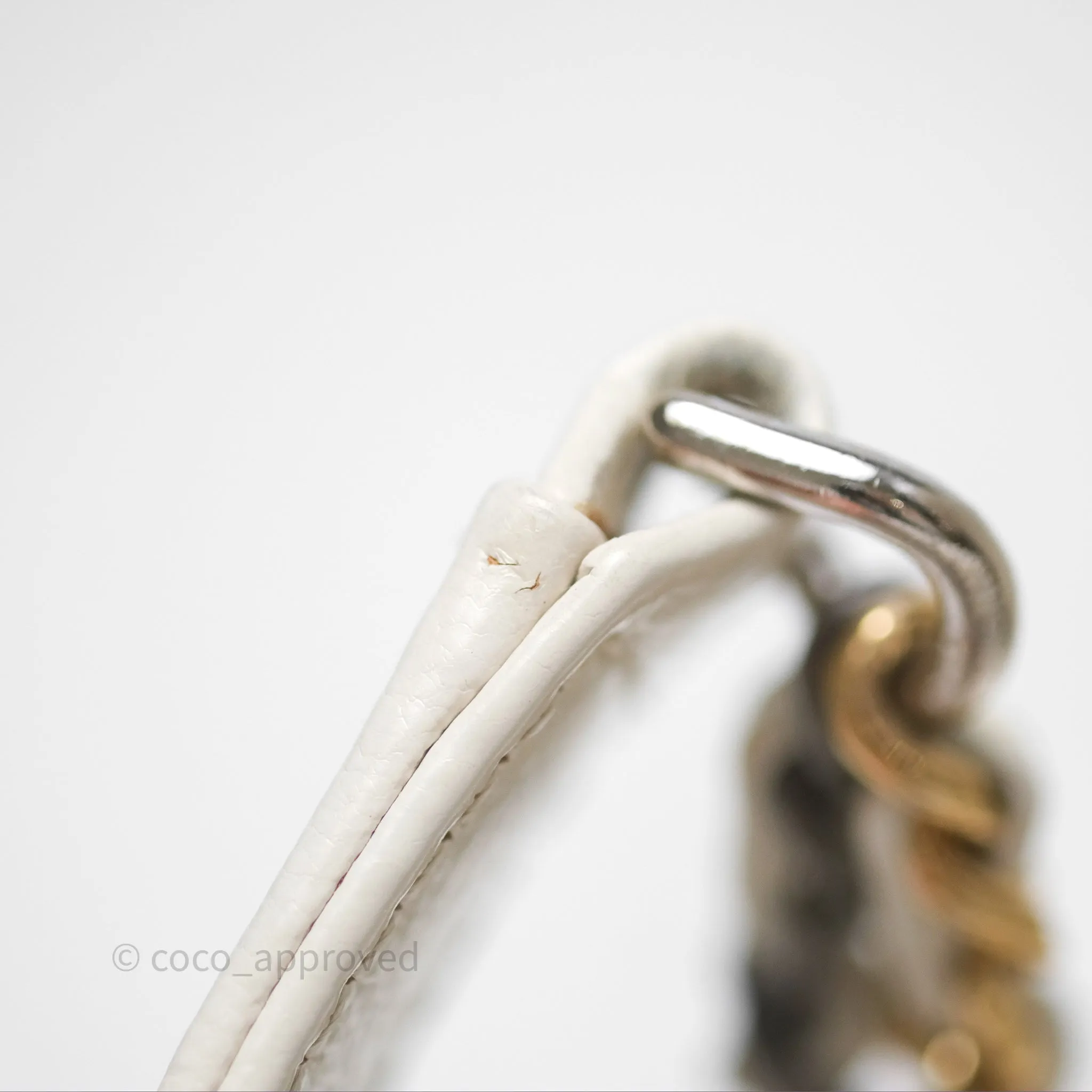 Chanel Small Gabrielle Hobo White Patent Goatskin Mixed Hardware