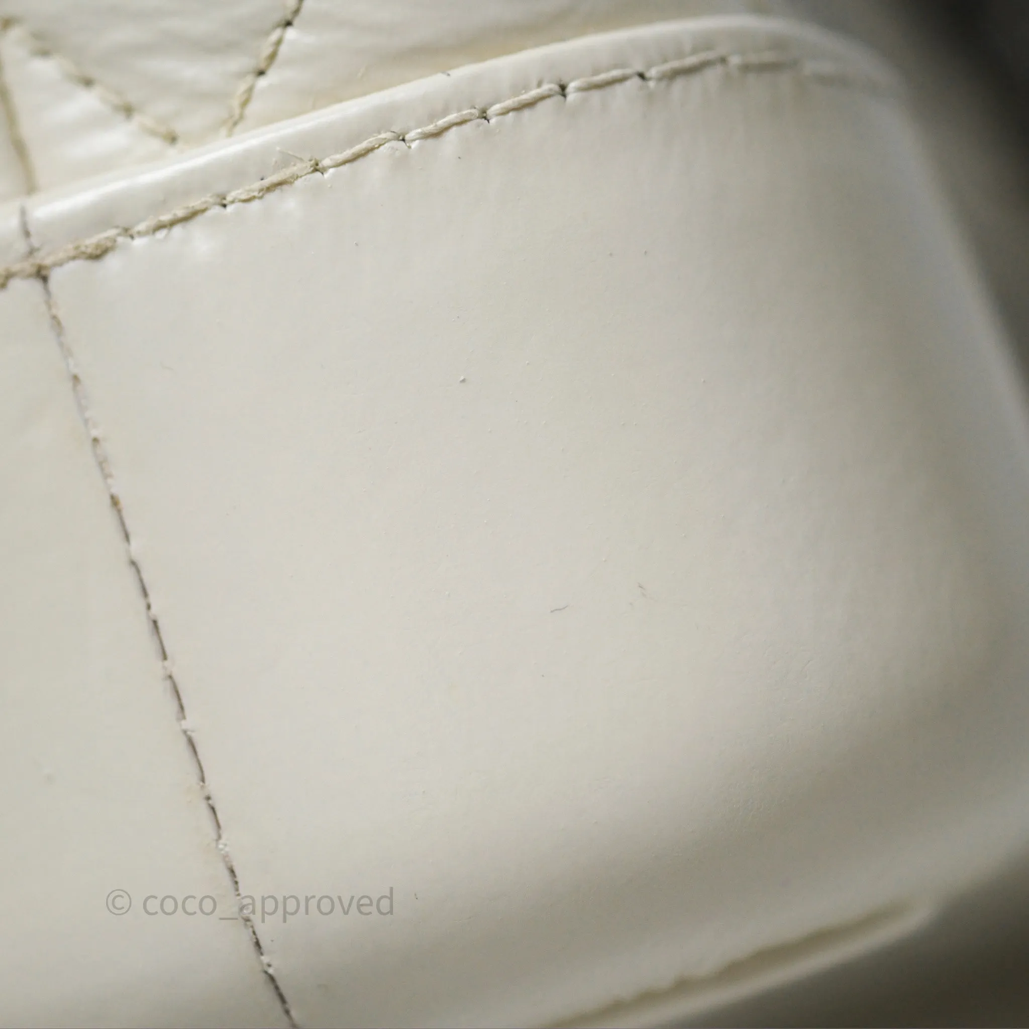 Chanel Small Gabrielle Hobo White Patent Goatskin Mixed Hardware