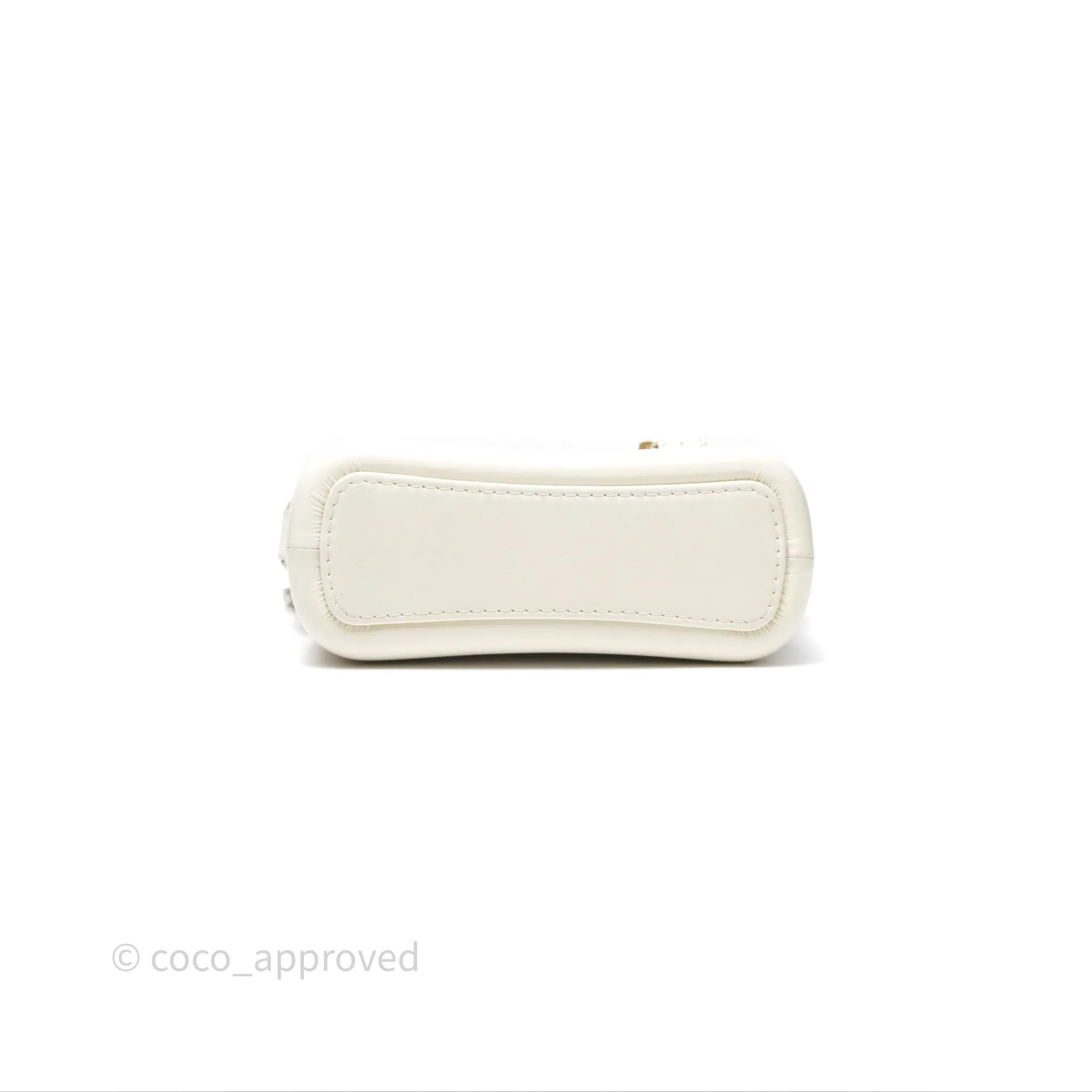 Chanel Small Gabrielle Hobo White Patent Goatskin Mixed Hardware