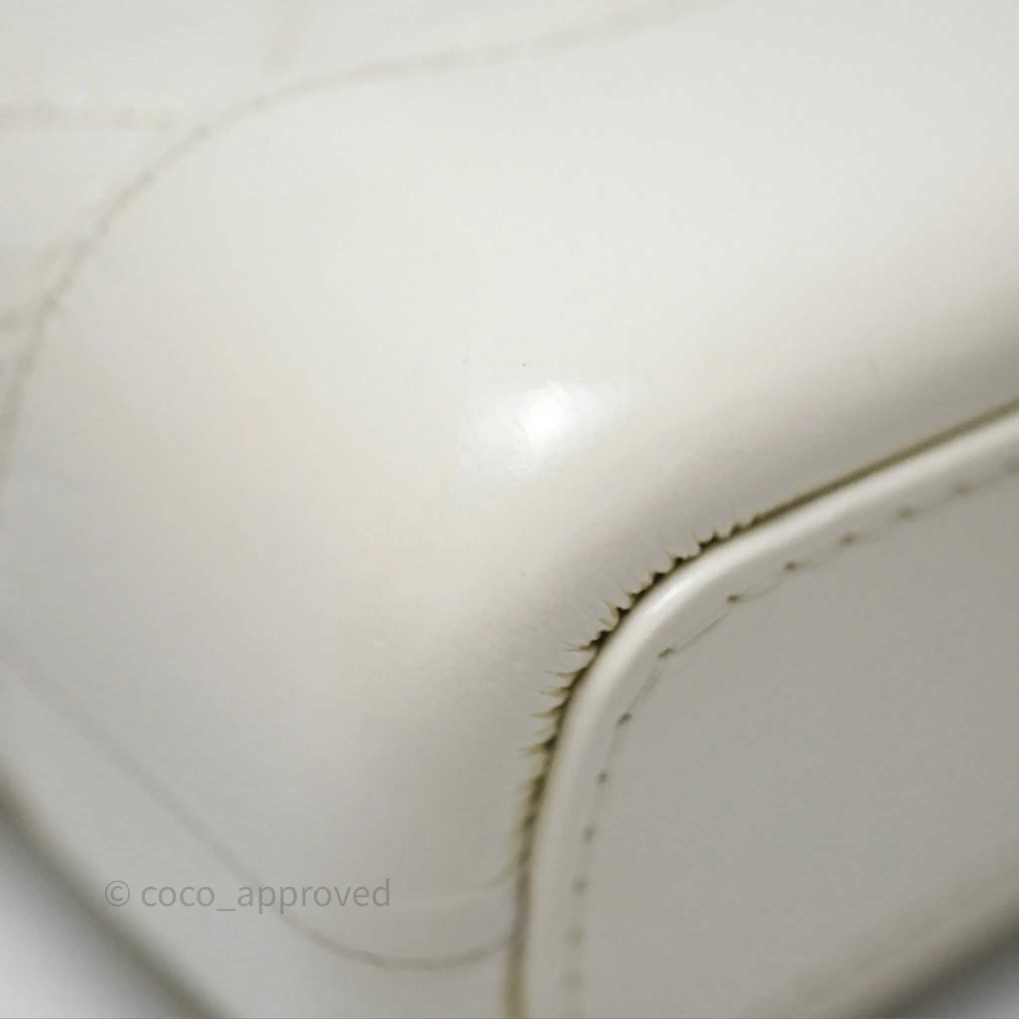 Chanel Small Gabrielle Hobo White Patent Goatskin Mixed Hardware