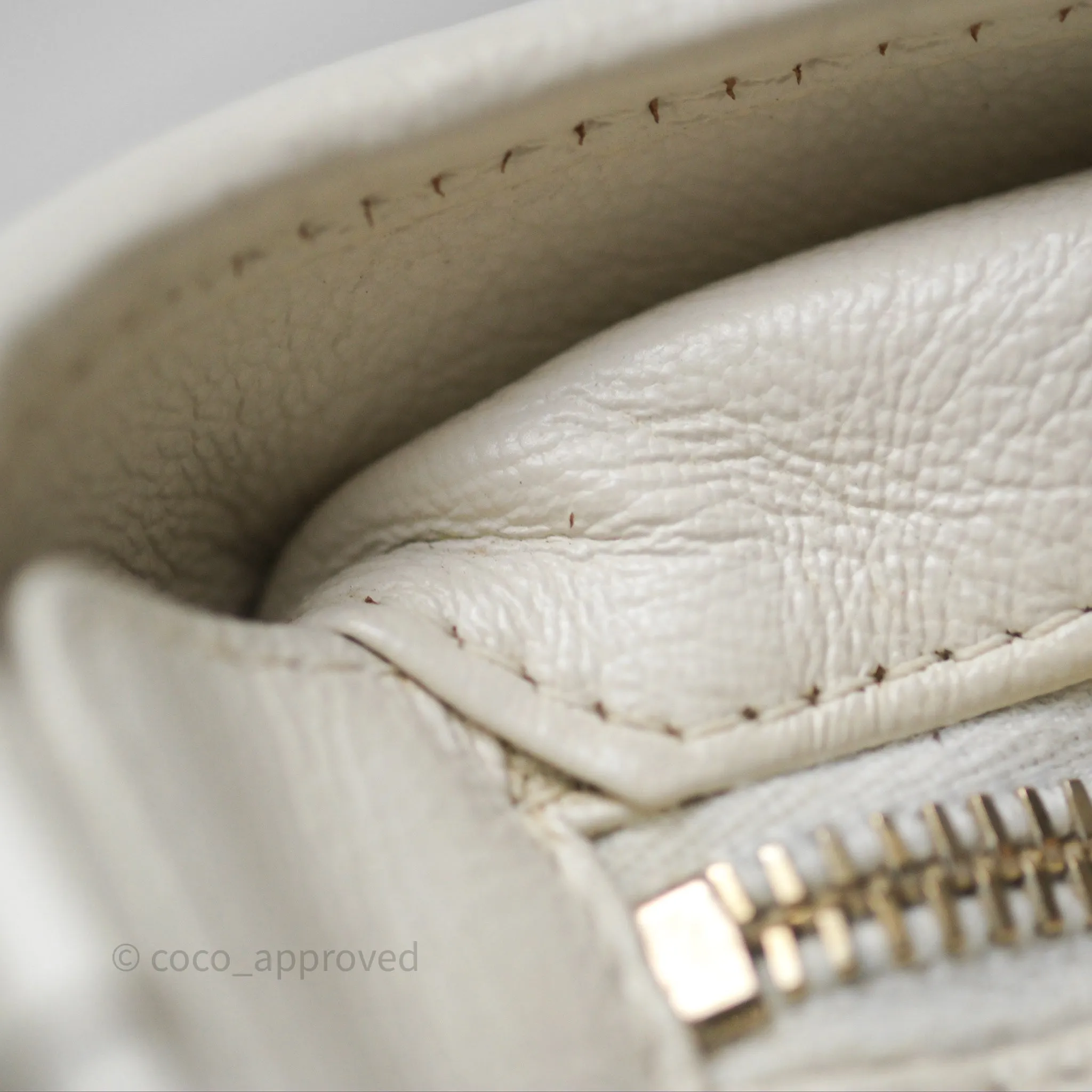 Chanel Small Gabrielle Hobo White Patent Goatskin Mixed Hardware