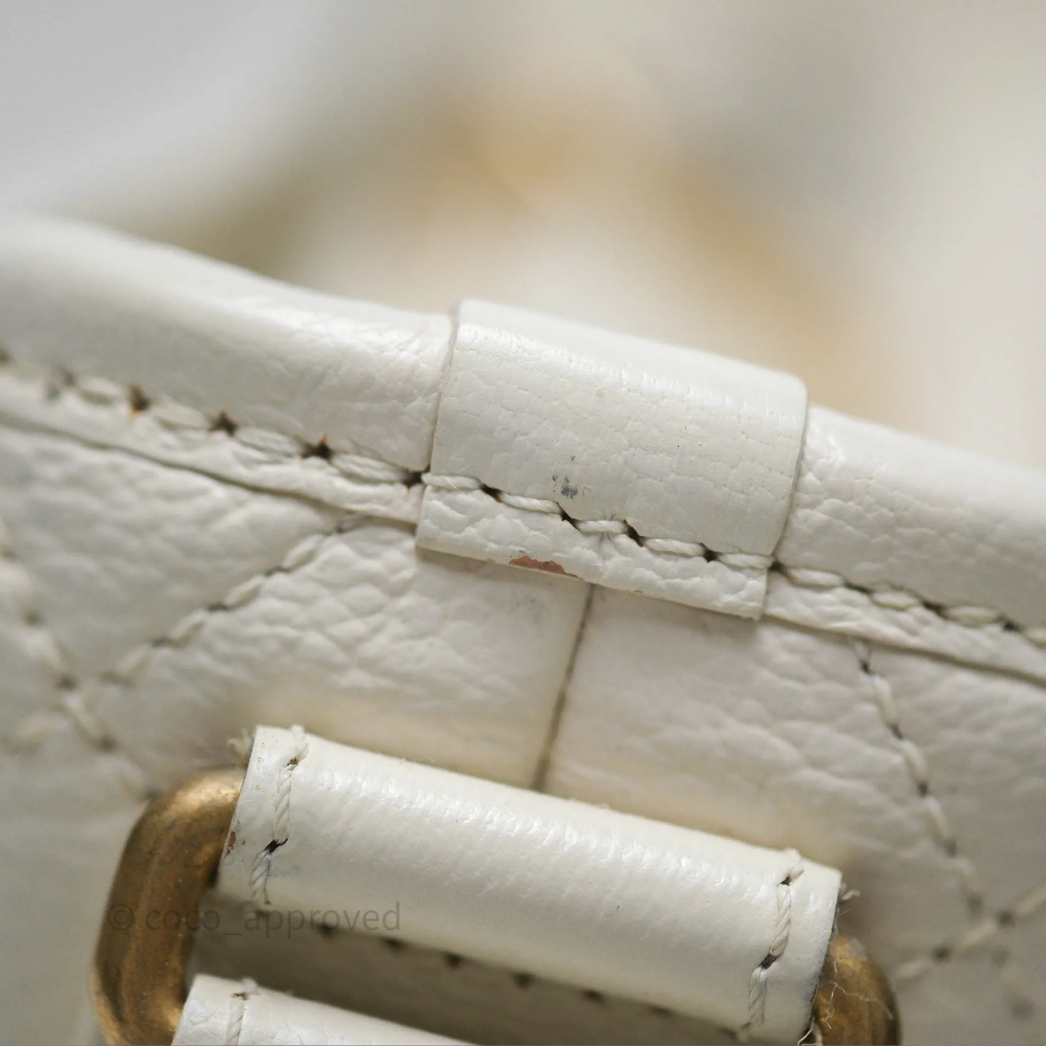 Chanel Small Gabrielle Hobo White Patent Goatskin Mixed Hardware