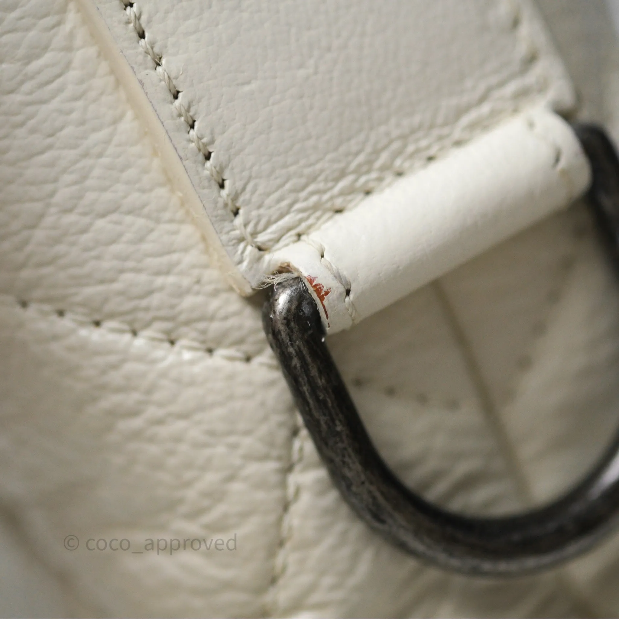 Chanel Small Gabrielle Hobo White Patent Goatskin Mixed Hardware