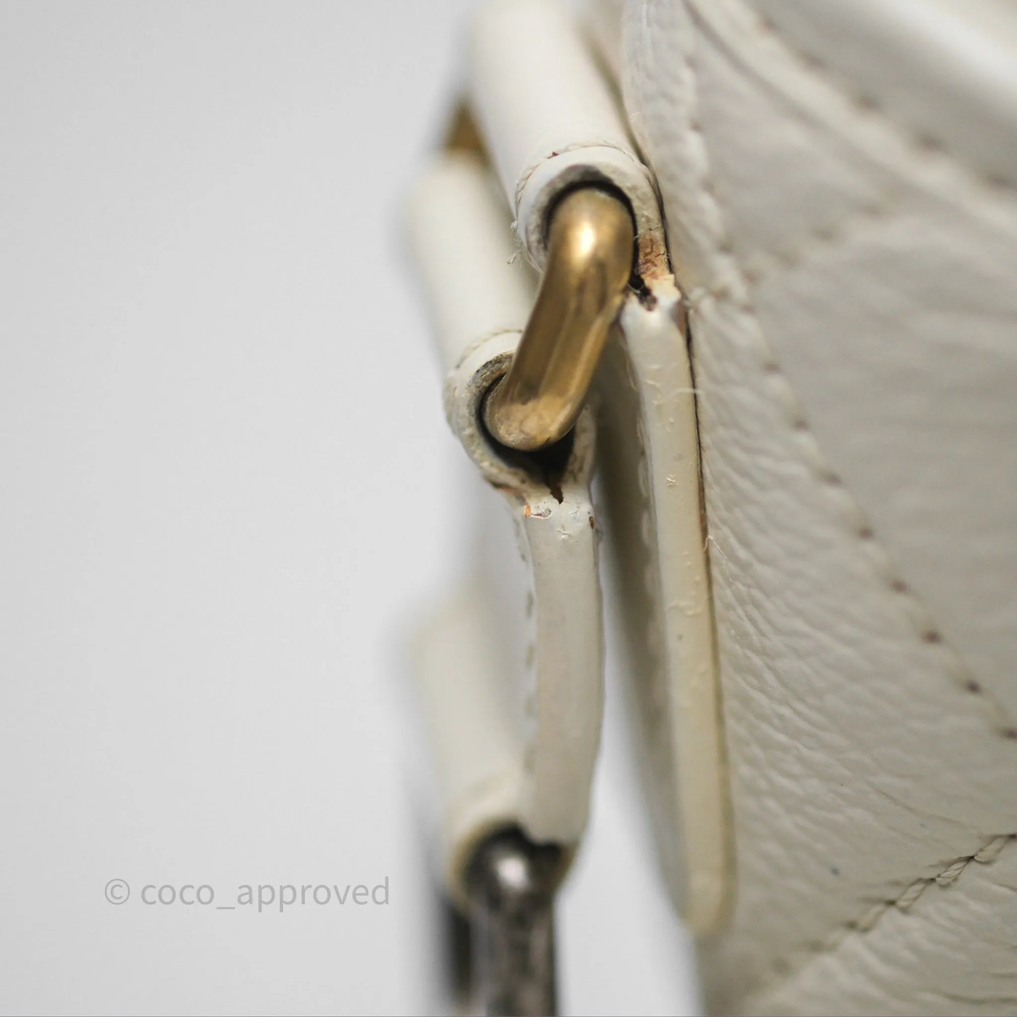 Chanel Small Gabrielle Hobo White Patent Goatskin Mixed Hardware