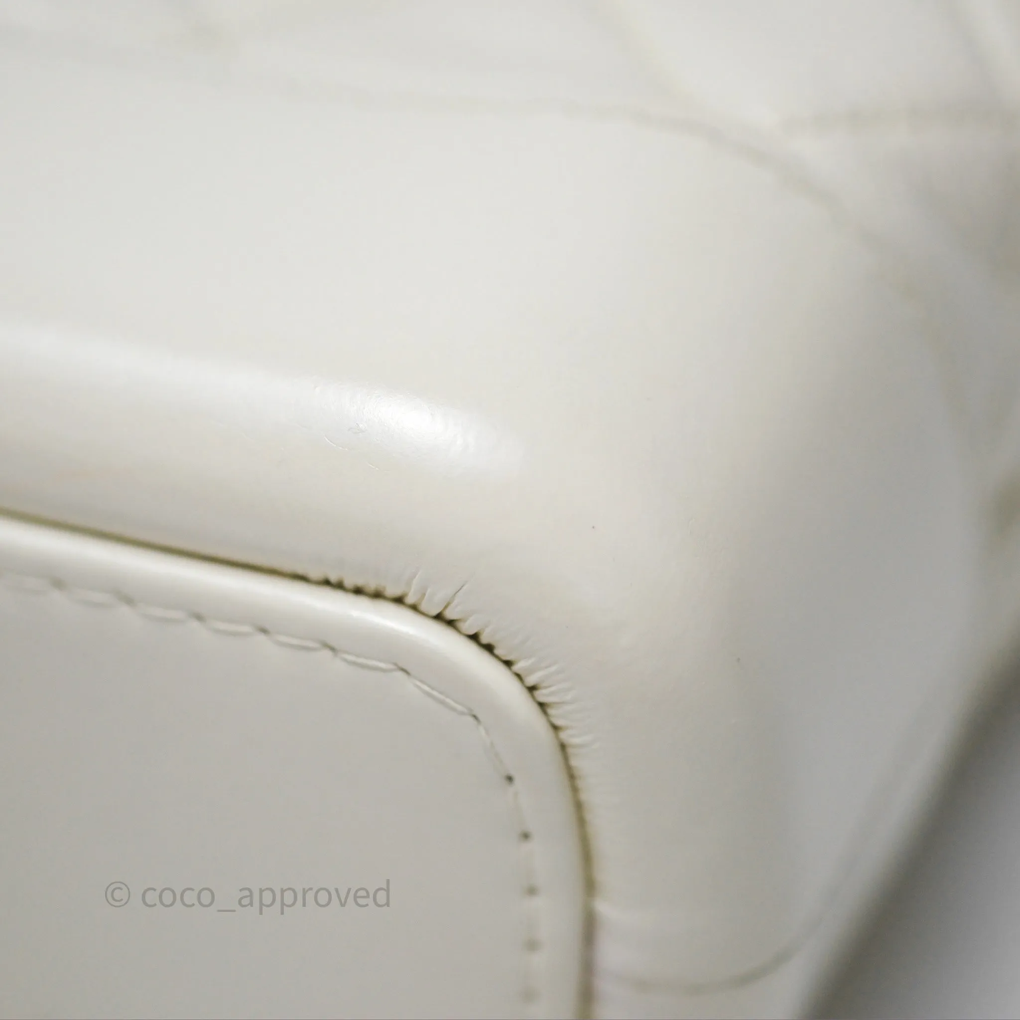 Chanel Small Gabrielle Hobo White Patent Goatskin Mixed Hardware