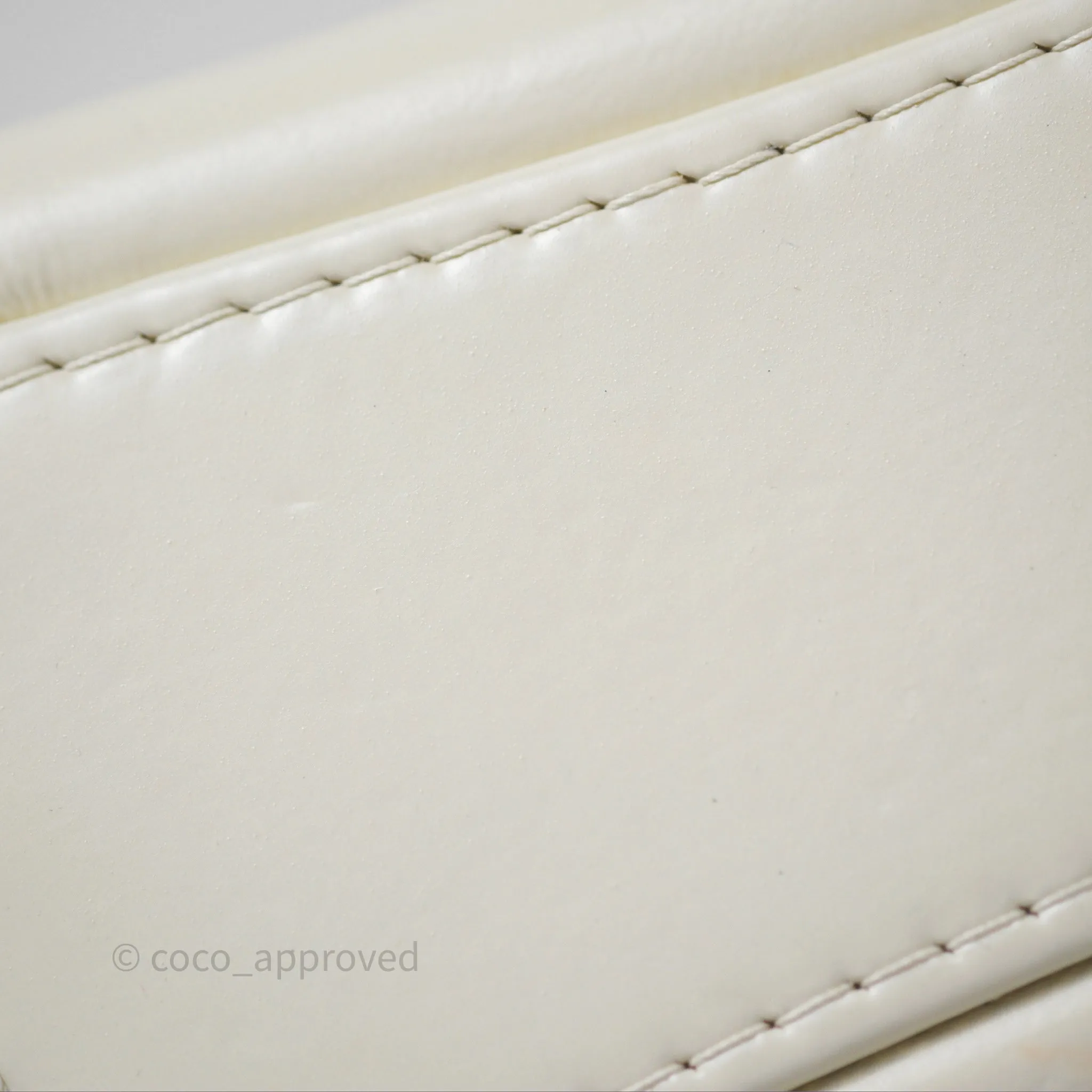 Chanel Small Gabrielle Hobo White Patent Goatskin Mixed Hardware