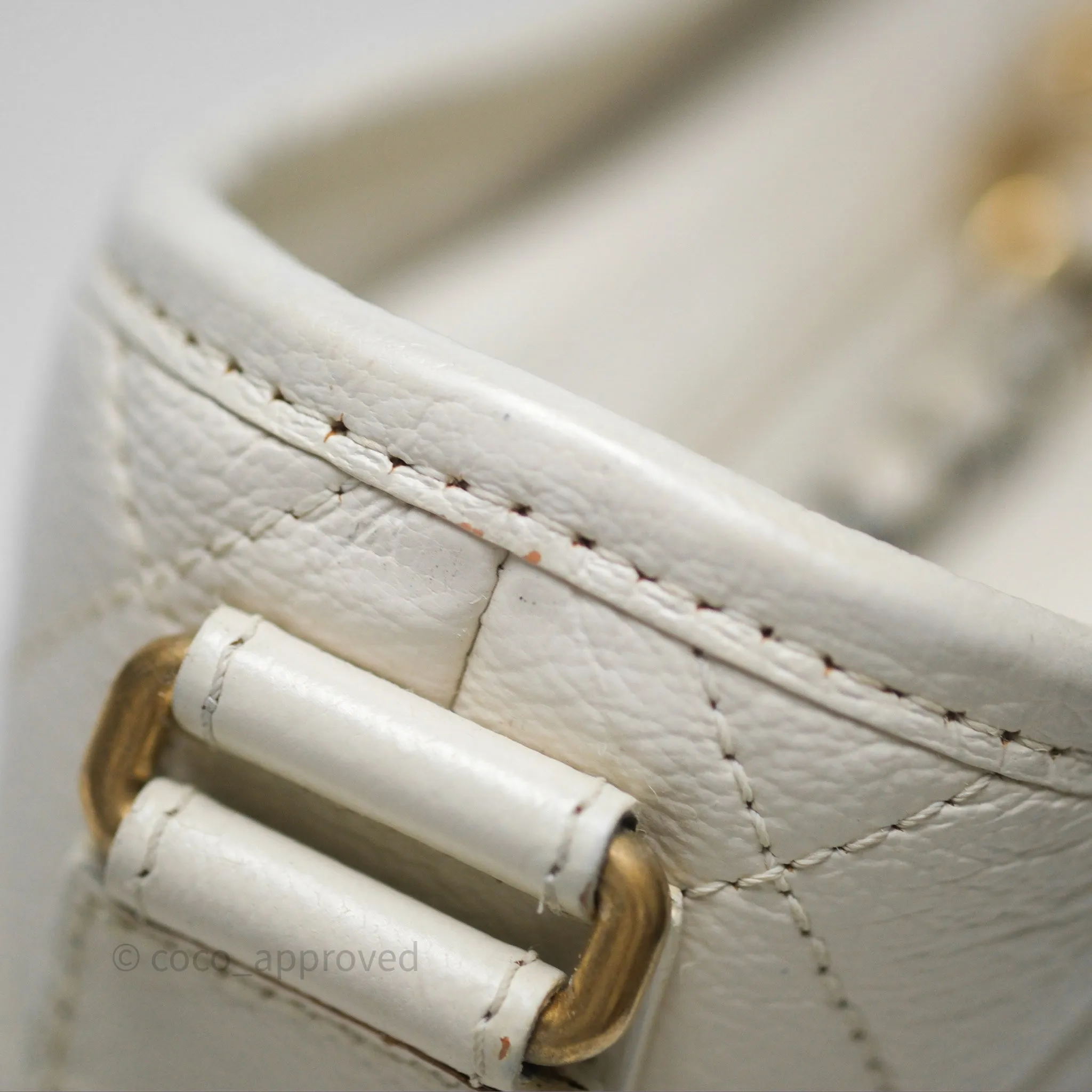 Chanel Small Gabrielle Hobo White Patent Goatskin Mixed Hardware