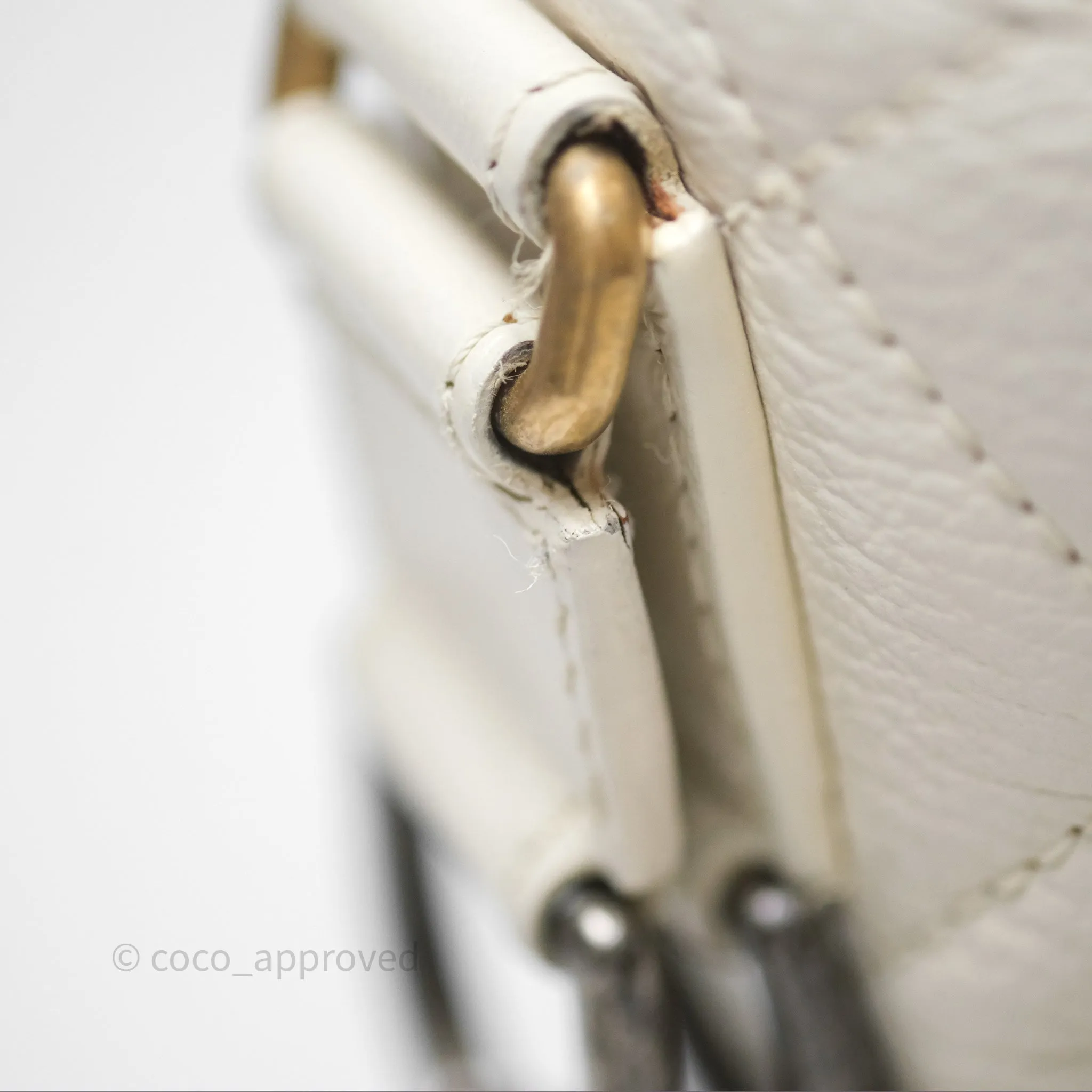Chanel Small Gabrielle Hobo White Patent Goatskin Mixed Hardware
