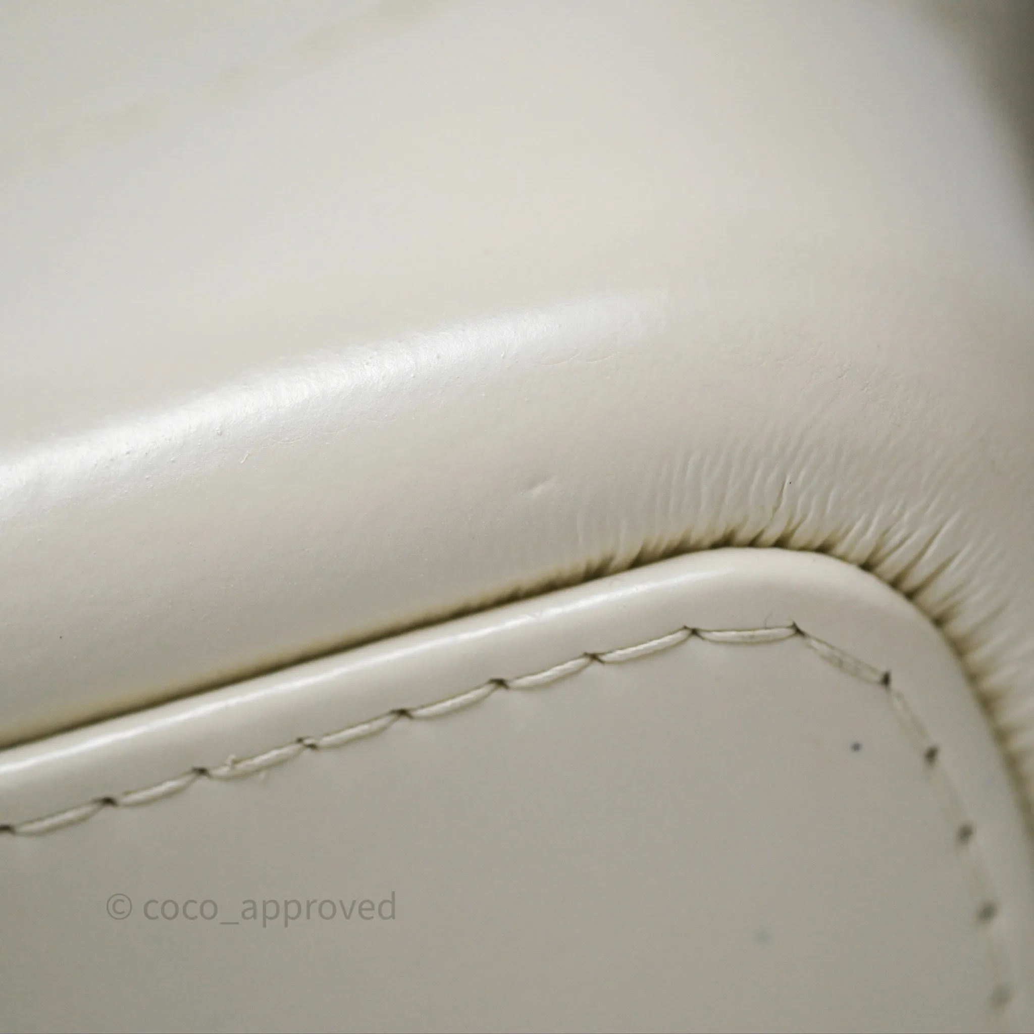 Chanel Small Gabrielle Hobo White Patent Goatskin Mixed Hardware
