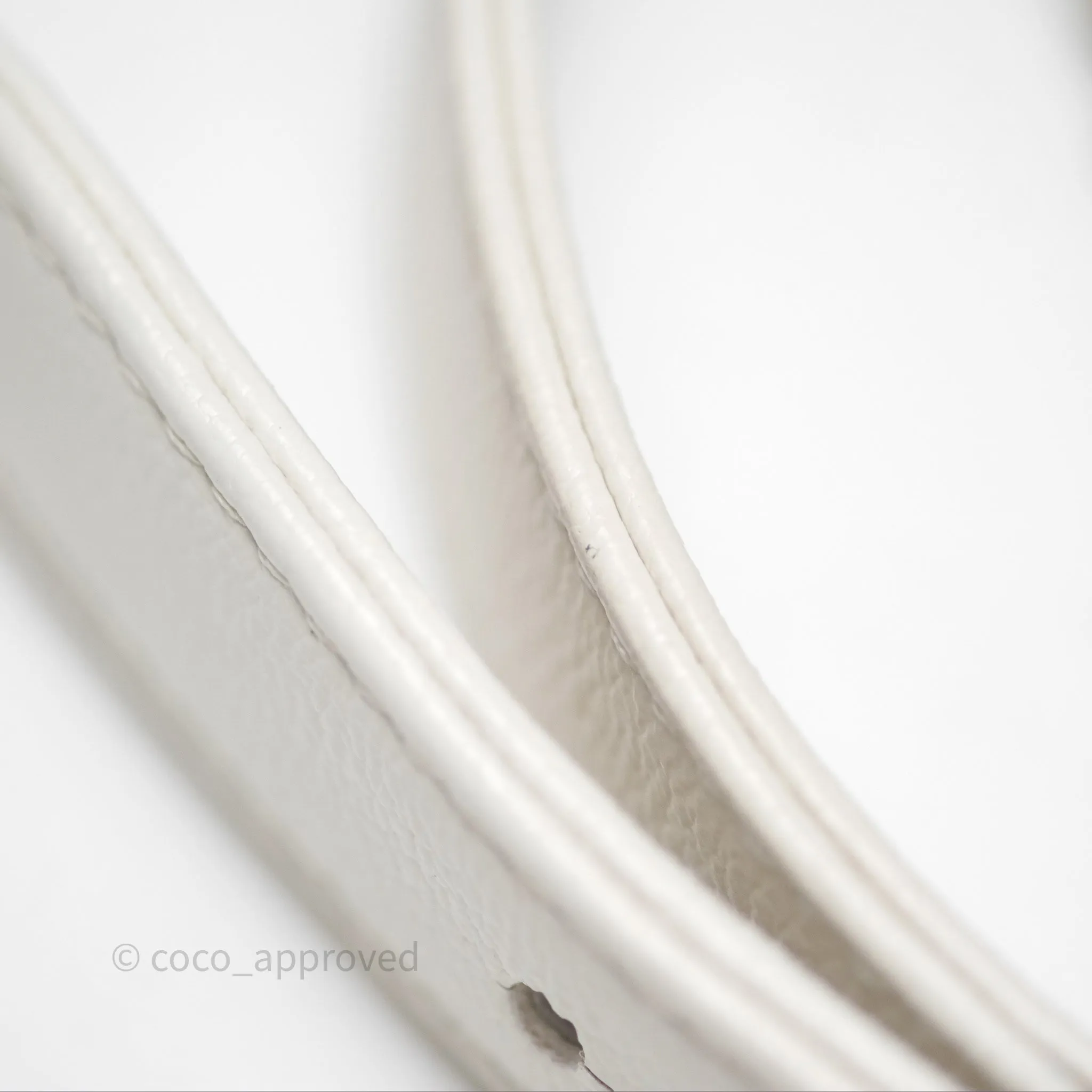 Chanel Small Gabrielle Hobo White Patent Goatskin Mixed Hardware