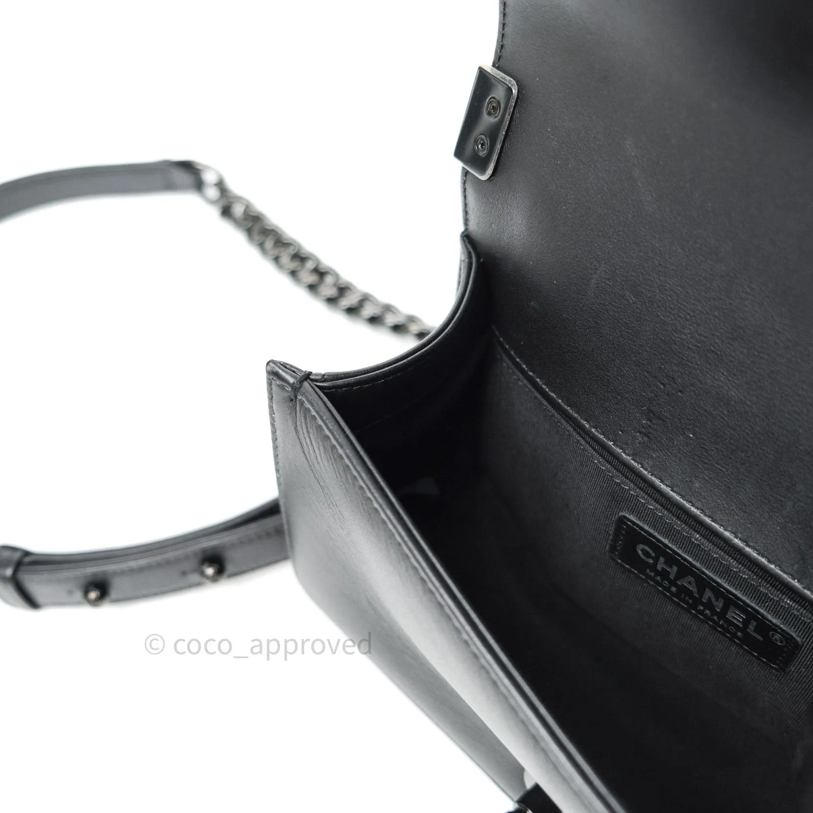 Chanel So Black Small Boy Quilted Black Calfskin Black Hardware