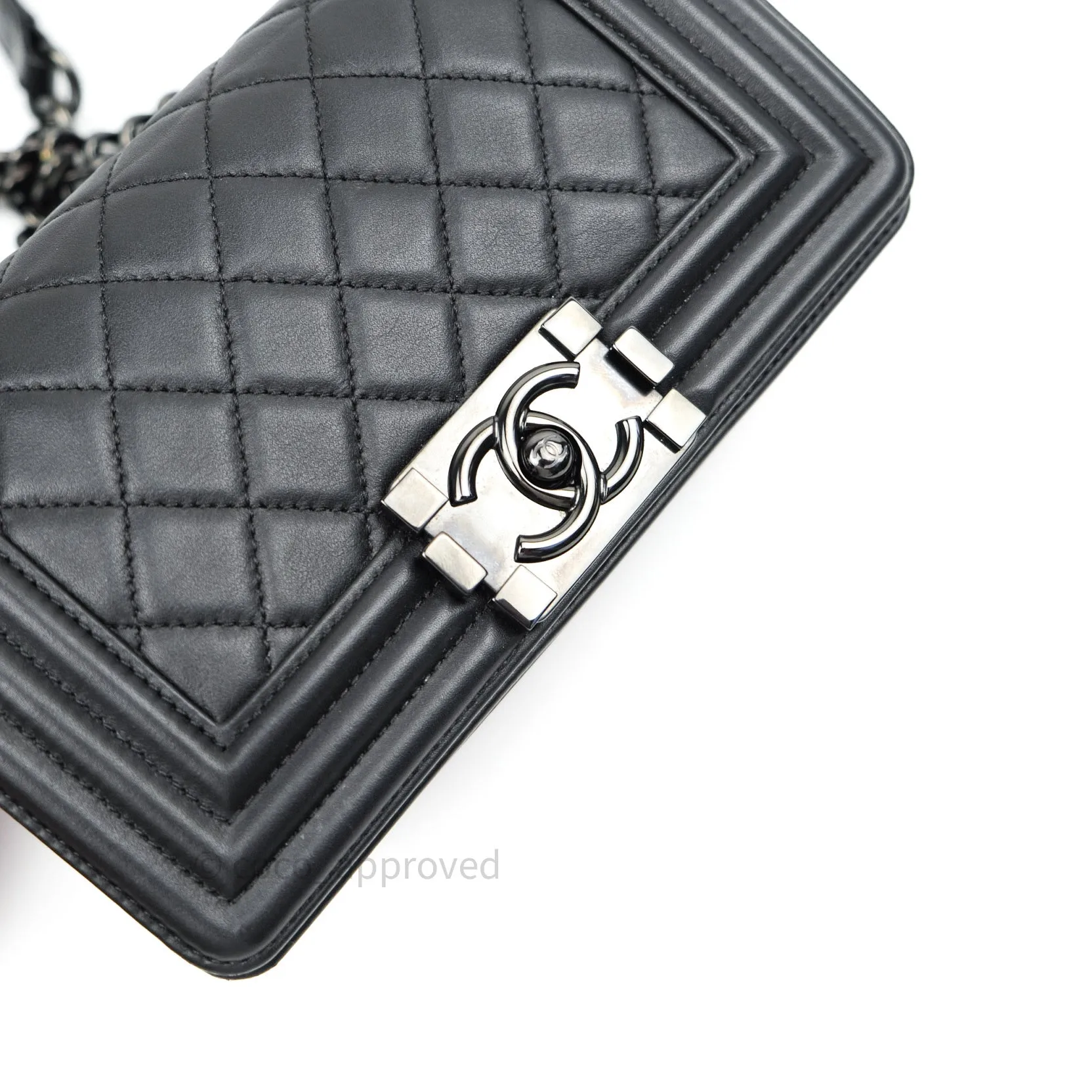 Chanel So Black Small Boy Quilted Black Calfskin Black Hardware