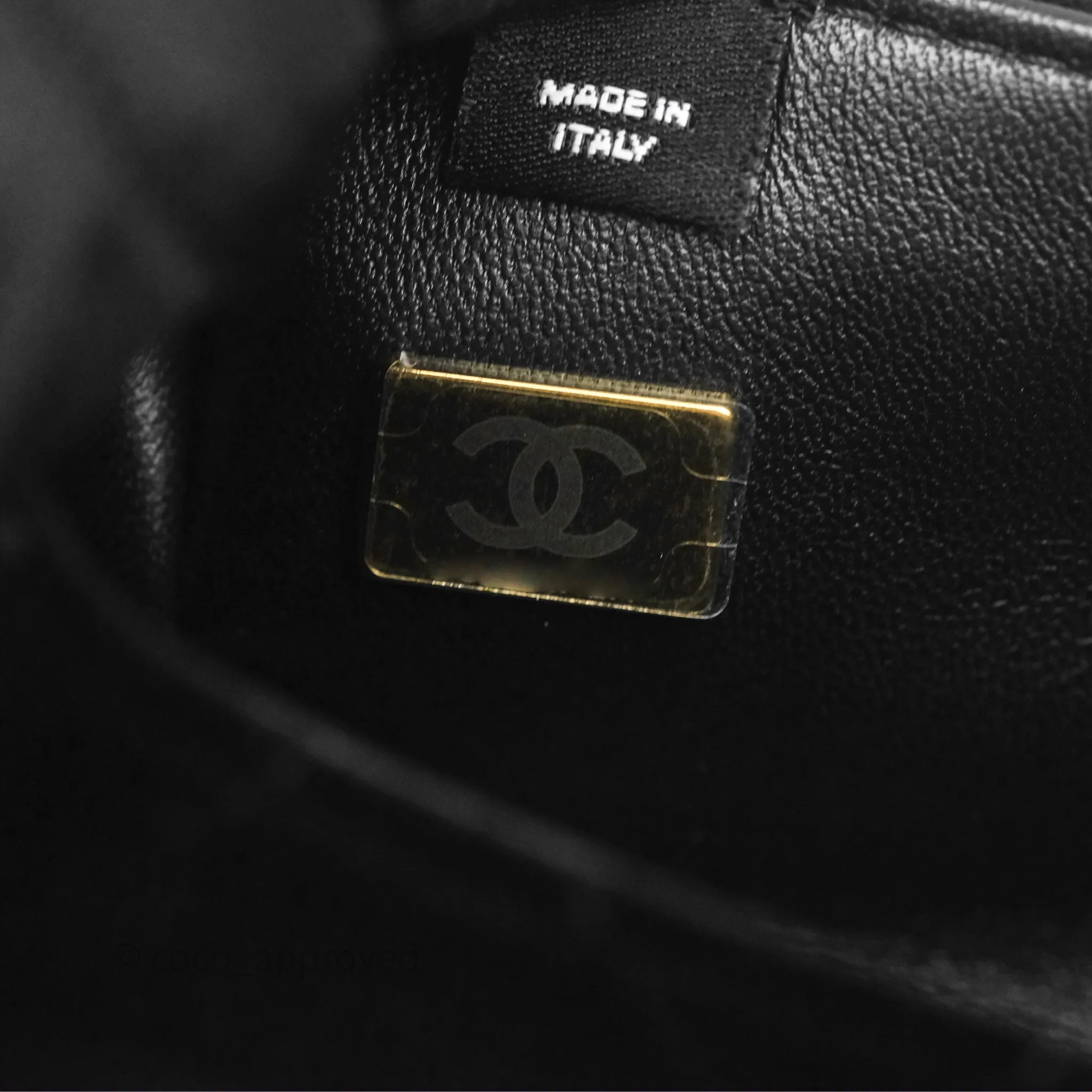 Chanel Velvet Mini Bag Black Gold Hardware