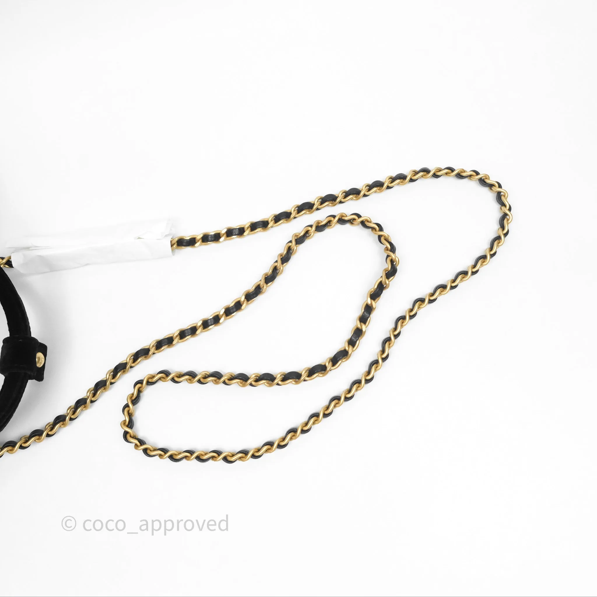 Chanel Velvet Mini Bag Black Gold Hardware