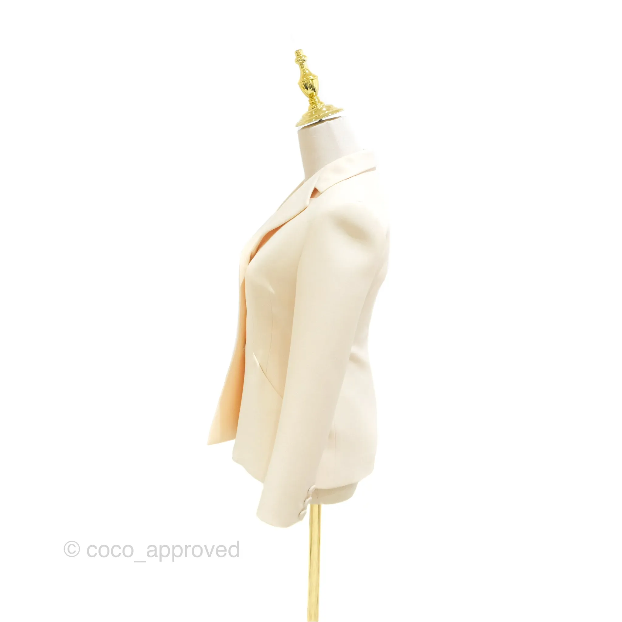 Christian Dior 30 Montaigne Blazer Bar Jacket Light Beige Size 34