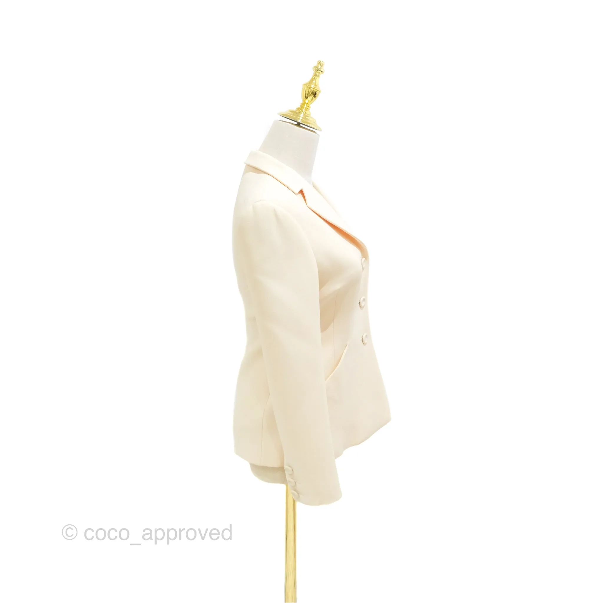Christian Dior 30 Montaigne Blazer Bar Jacket Light Beige Size 34