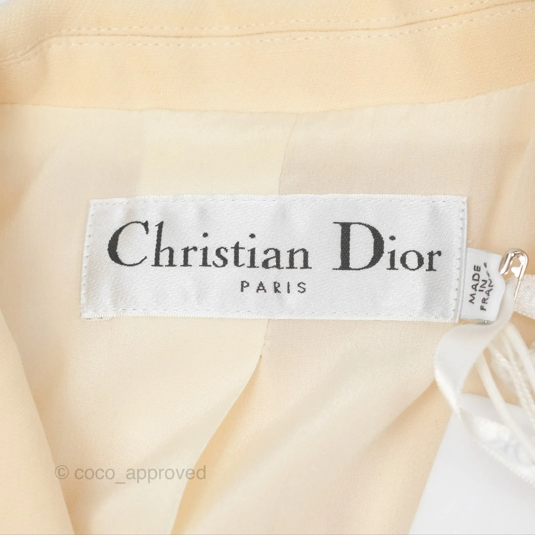 Christian Dior 30 Montaigne Blazer Bar Jacket Light Beige Size 34