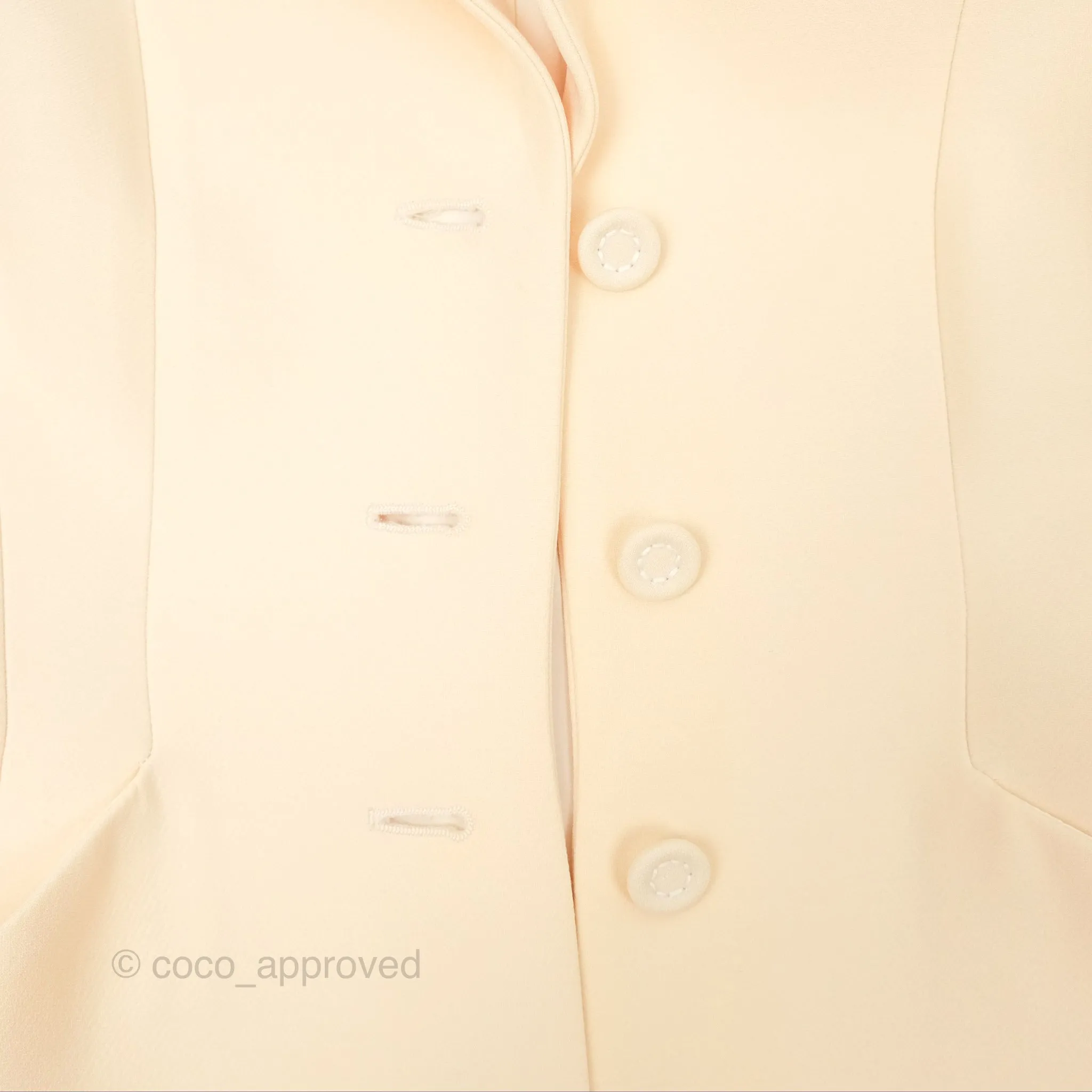 Christian Dior 30 Montaigne Blazer Bar Jacket Light Beige Size 34