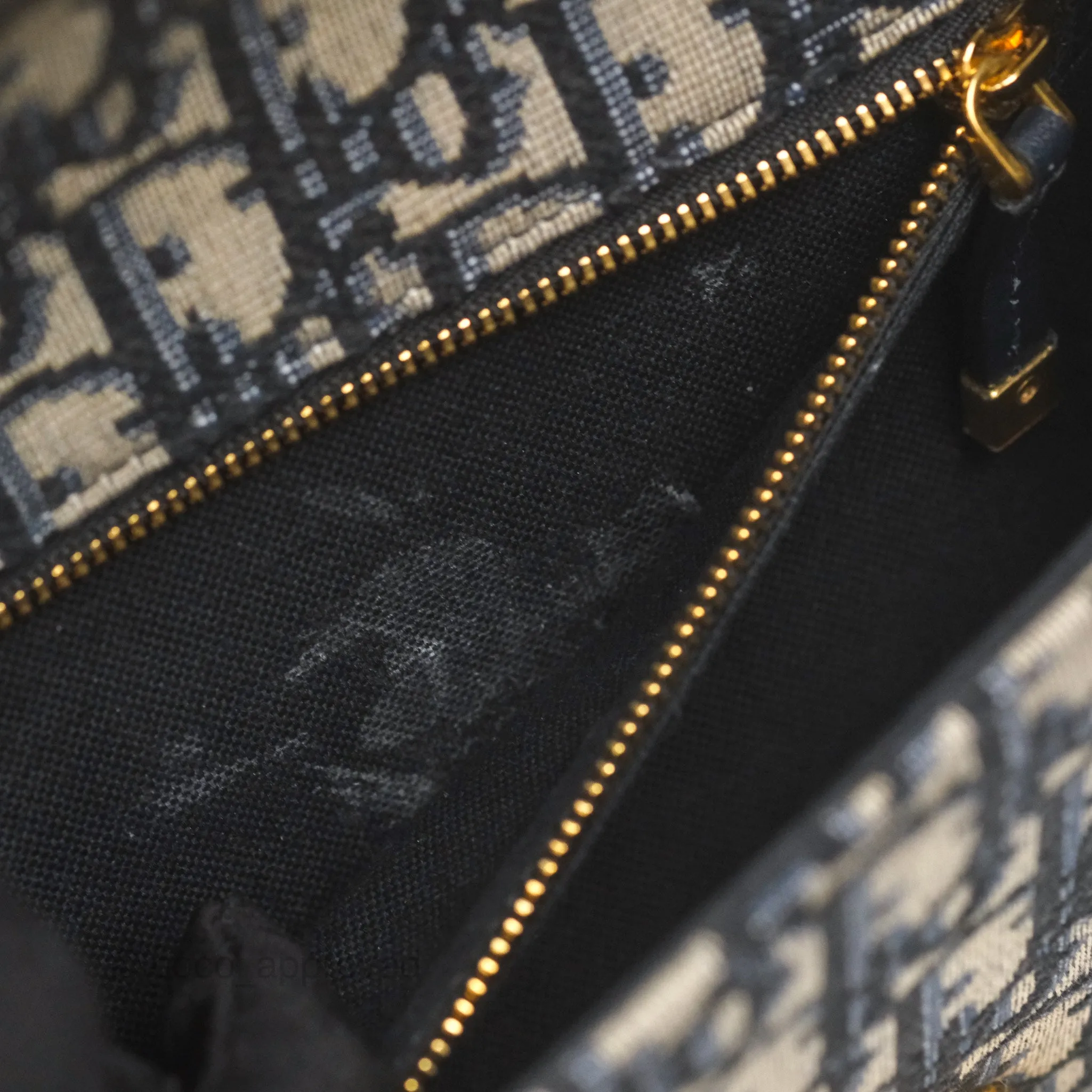 Christian Dior 30 Montaigne with Chain Blue Dior Oblique Jacquard