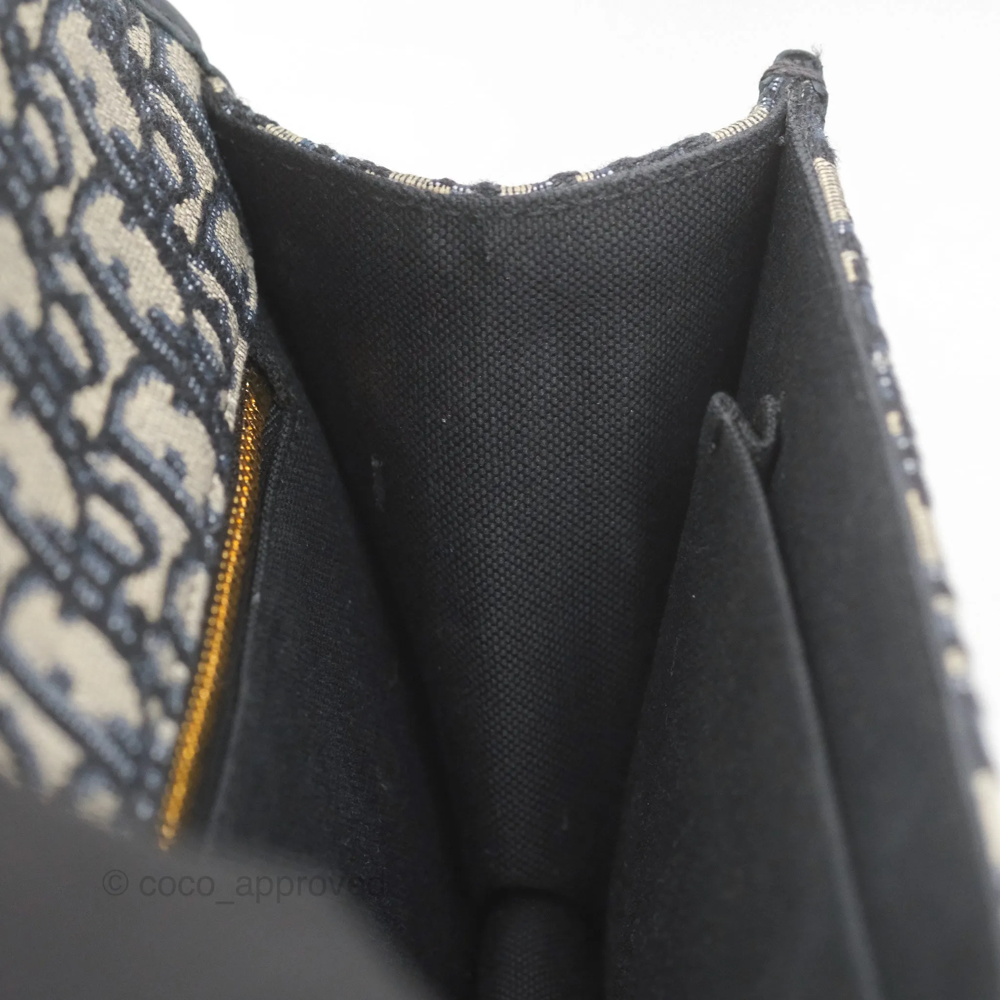 Christian Dior 30 Montaigne with Chain Blue Dior Oblique Jacquard