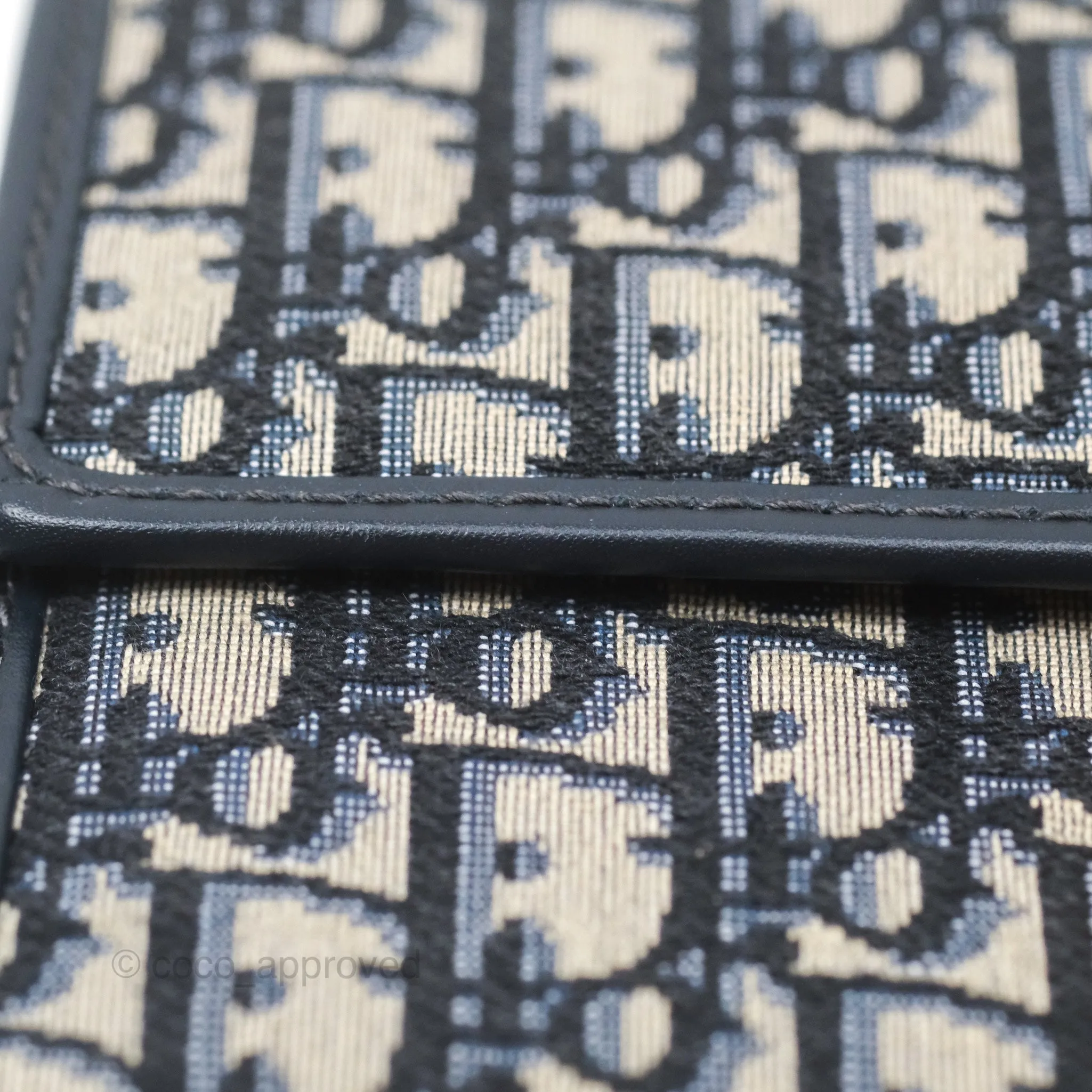 Christian Dior 30 Montaigne with Chain Blue Dior Oblique Jacquard