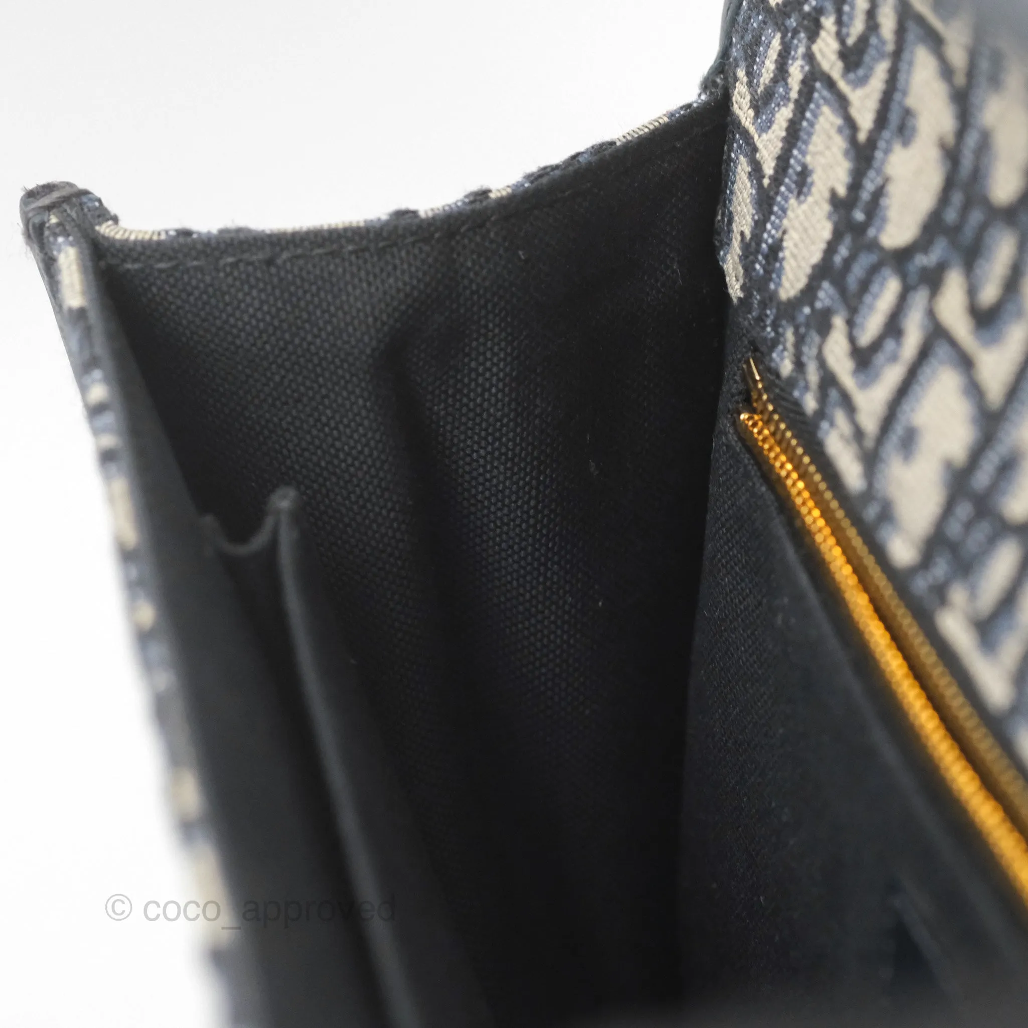 Christian Dior 30 Montaigne with Chain Blue Dior Oblique Jacquard