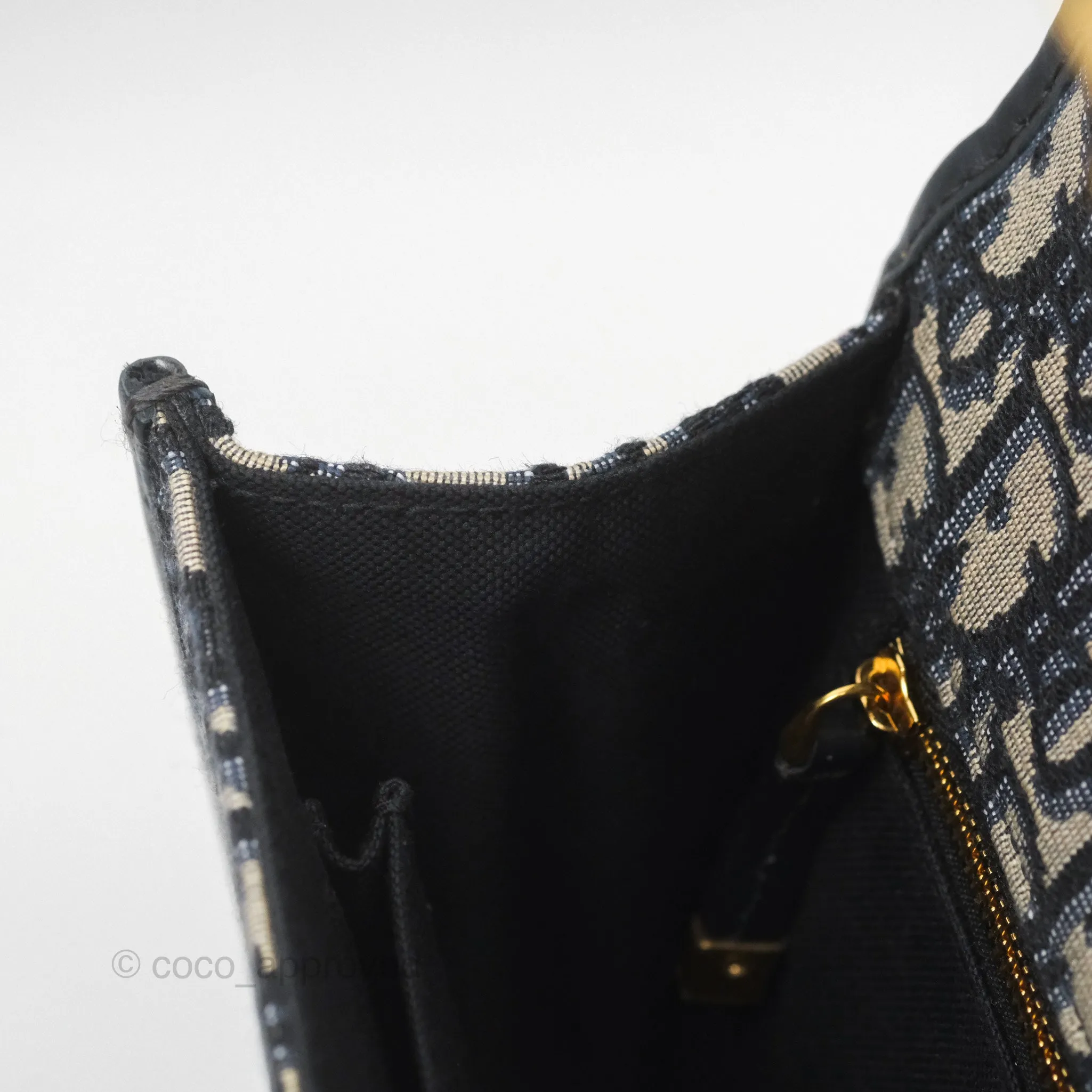 Christian Dior 30 Montaigne with Chain Blue Dior Oblique Jacquard