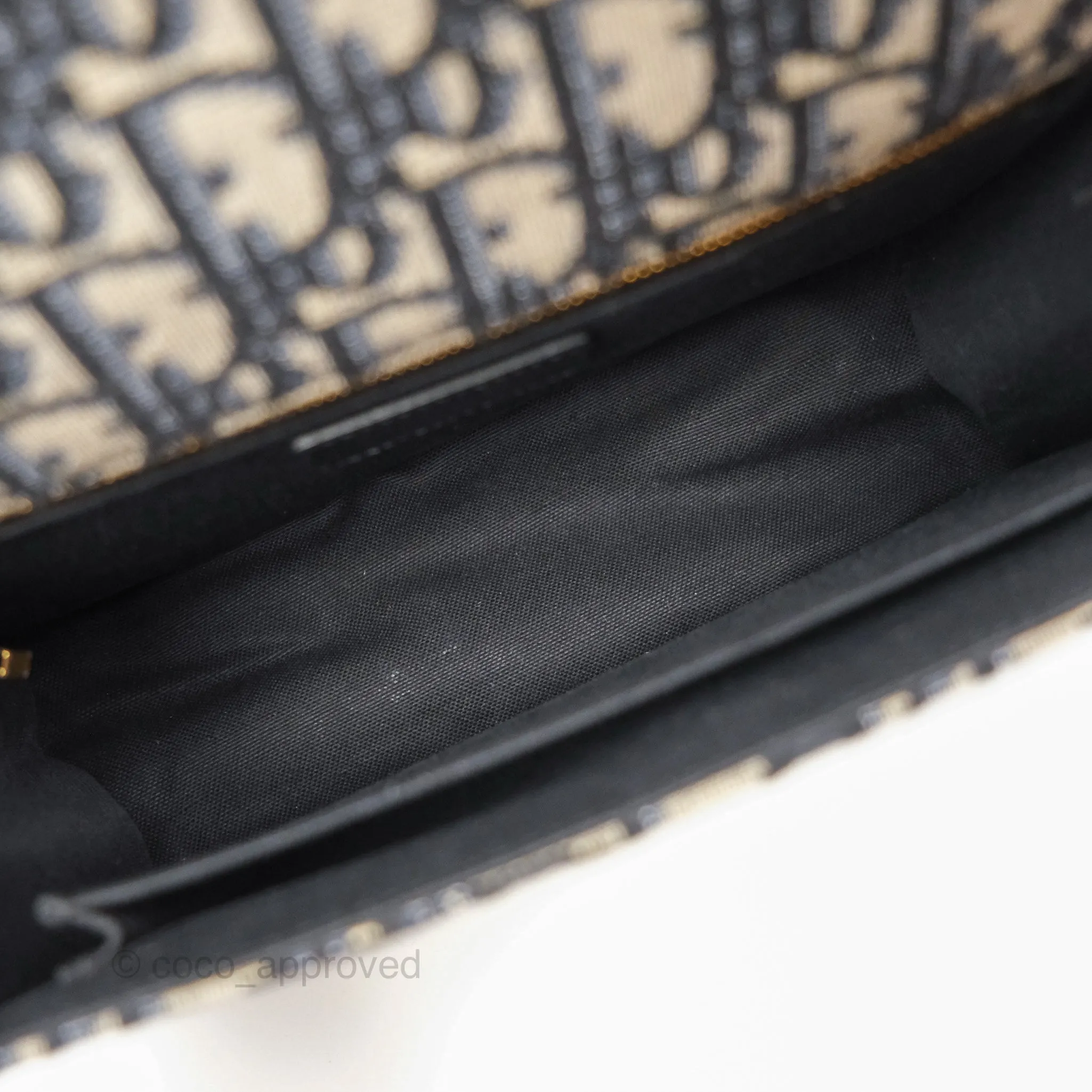 Christian Dior 30 Montaigne with Chain Blue Dior Oblique Jacquard