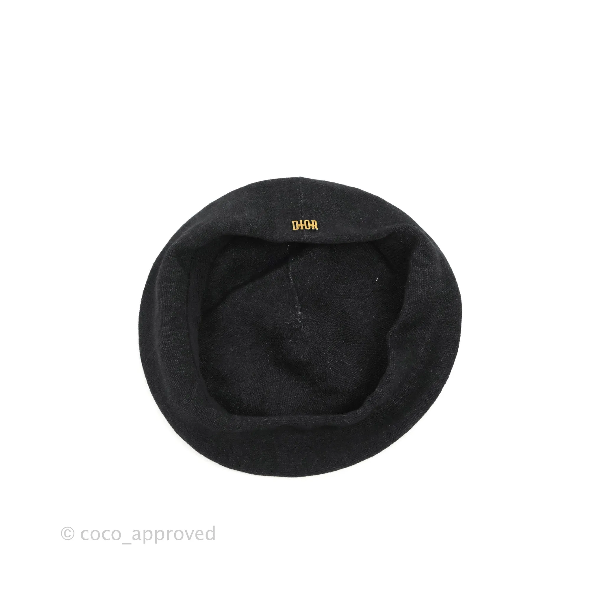 Christian Dior Beret Linen Black