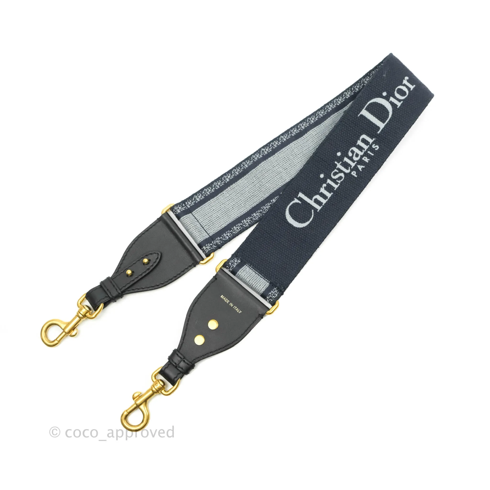 Christian Dior Blue Embroidered Shoulder Strap